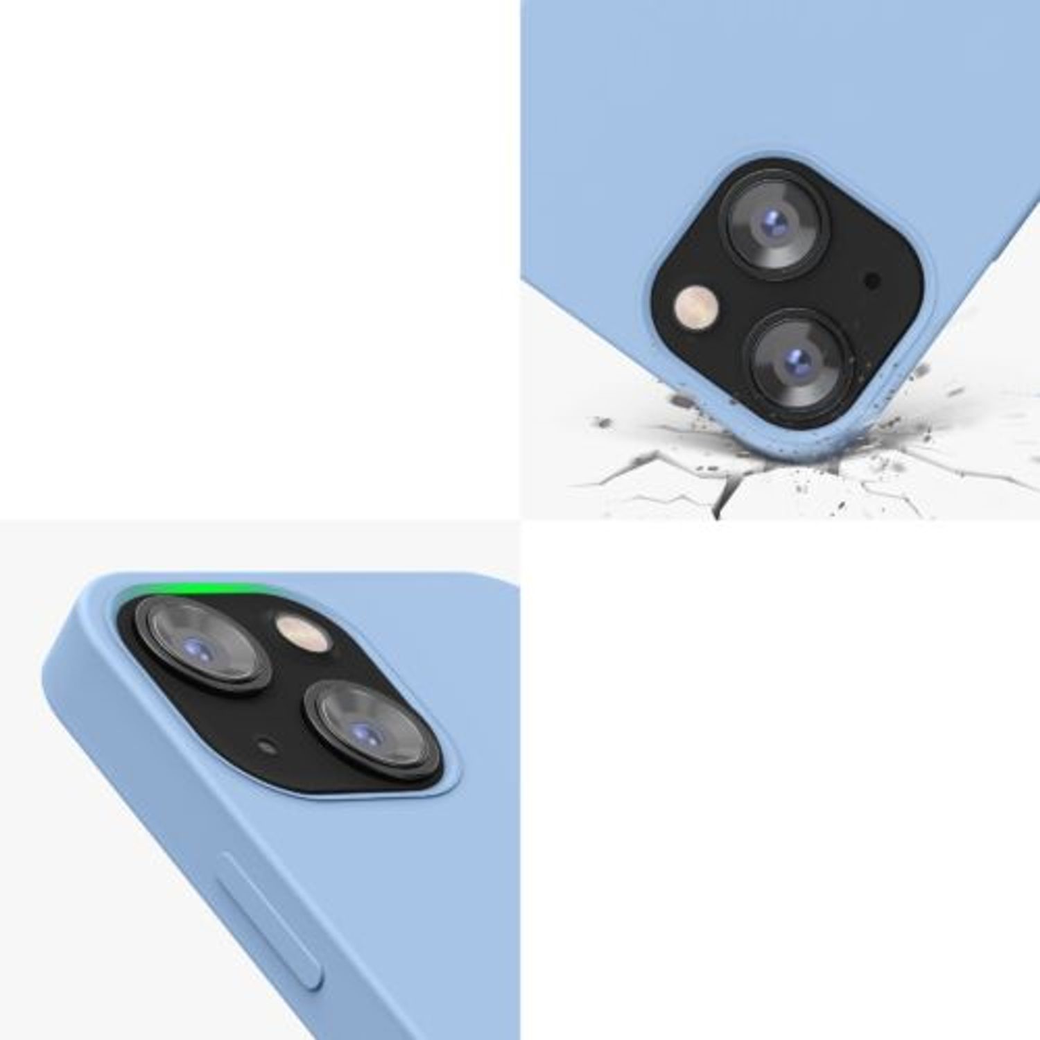 Husa Kwmobile pentru Apple iPhone 13 Mini, Silicon, Albastru, 56558.58 fotografia produsului View 9 L