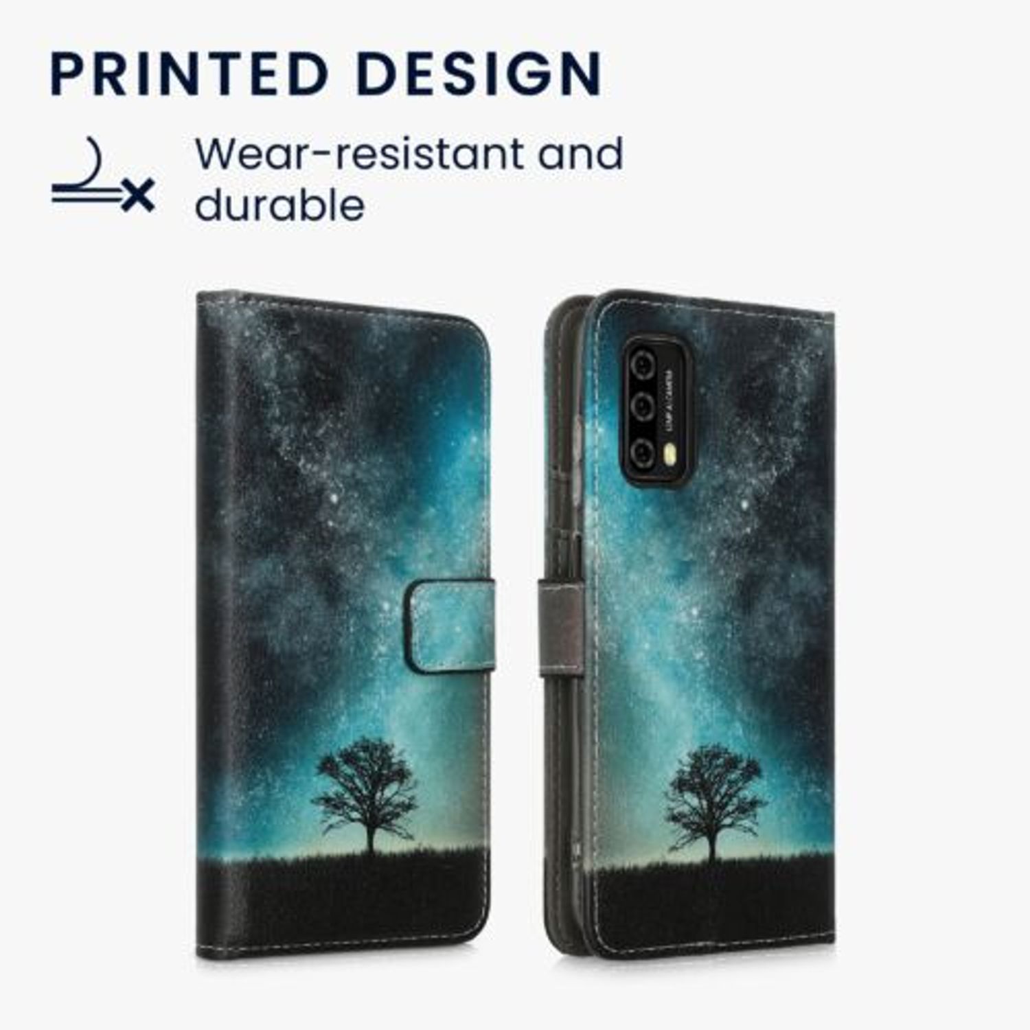 Husa Kwmobile pentru Blackview A90, Piele ecologica, Multicolor, 57593.01 fotografia produsului View 2 L