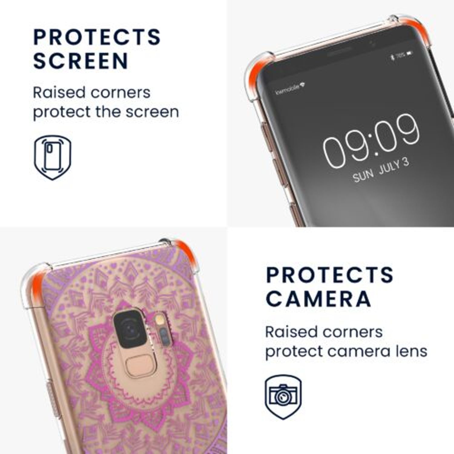 Husa Kwmobile pentru Samsung Galaxy S9, Silicon, Multicolor, 49089.04 fotografia produsului View 3 L