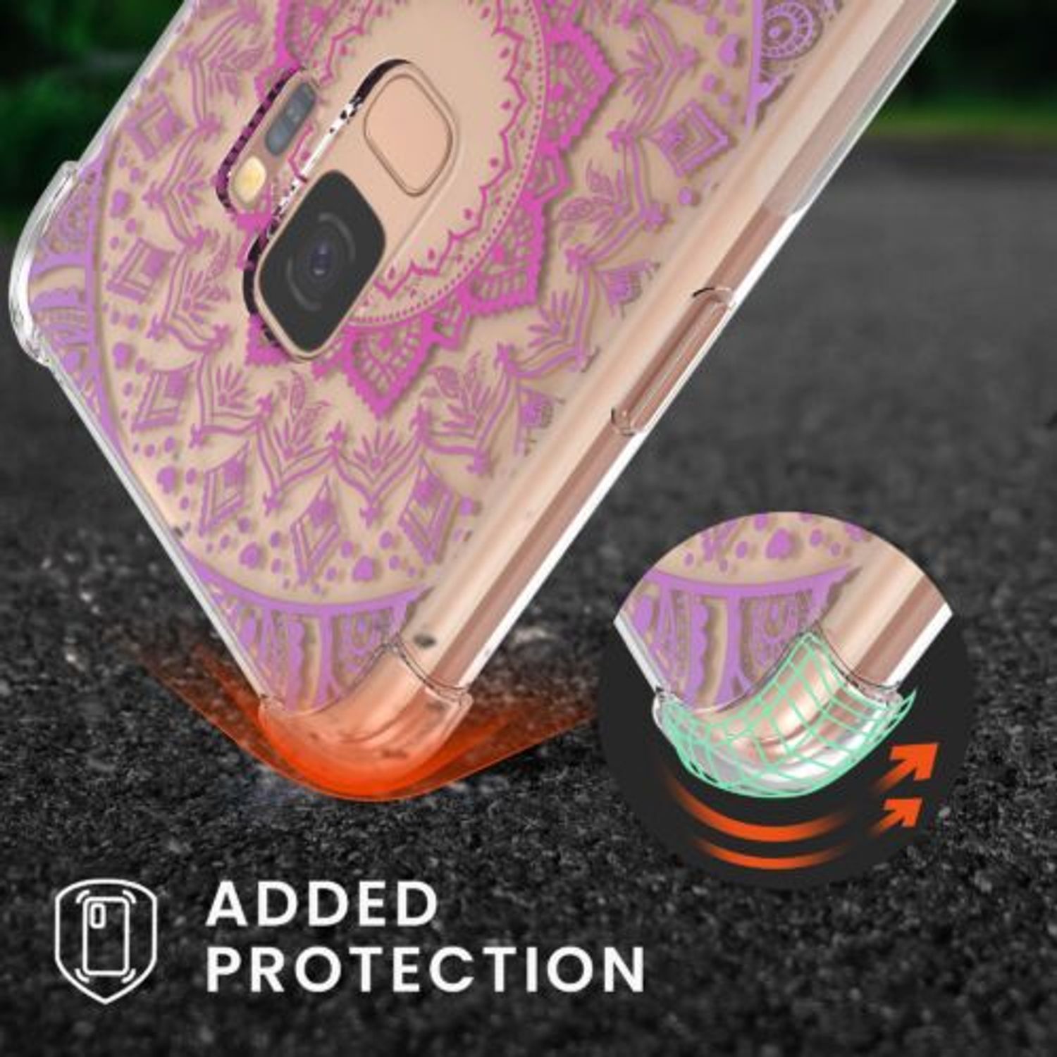 Husa Kwmobile pentru Samsung Galaxy S9, Silicon, Multicolor, 49089.04 fotografia produsului View 2 L
