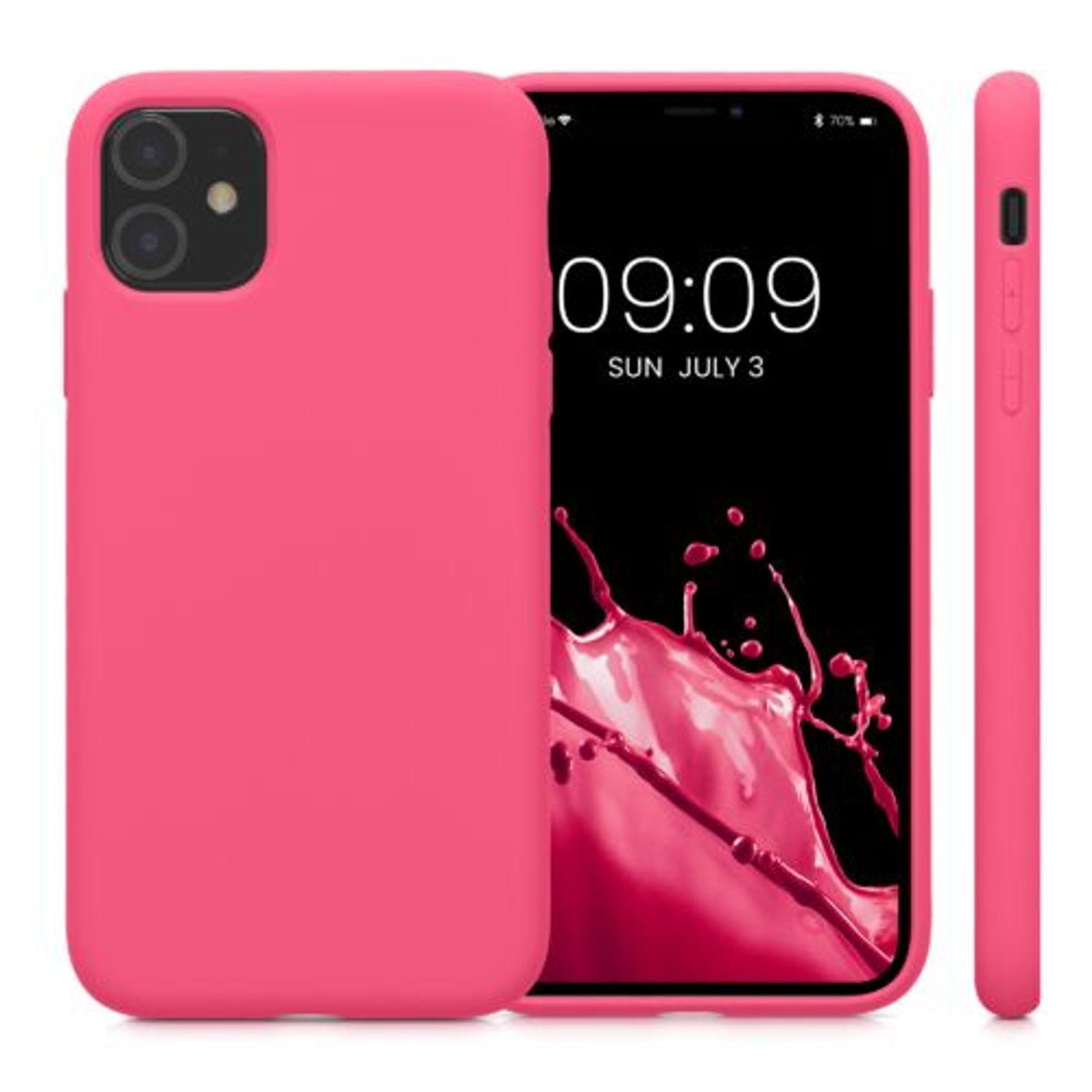 Husa Kwmobile pentru Apple iPhone 11, Silicon, Roz, 50791.238 fotografia produsului