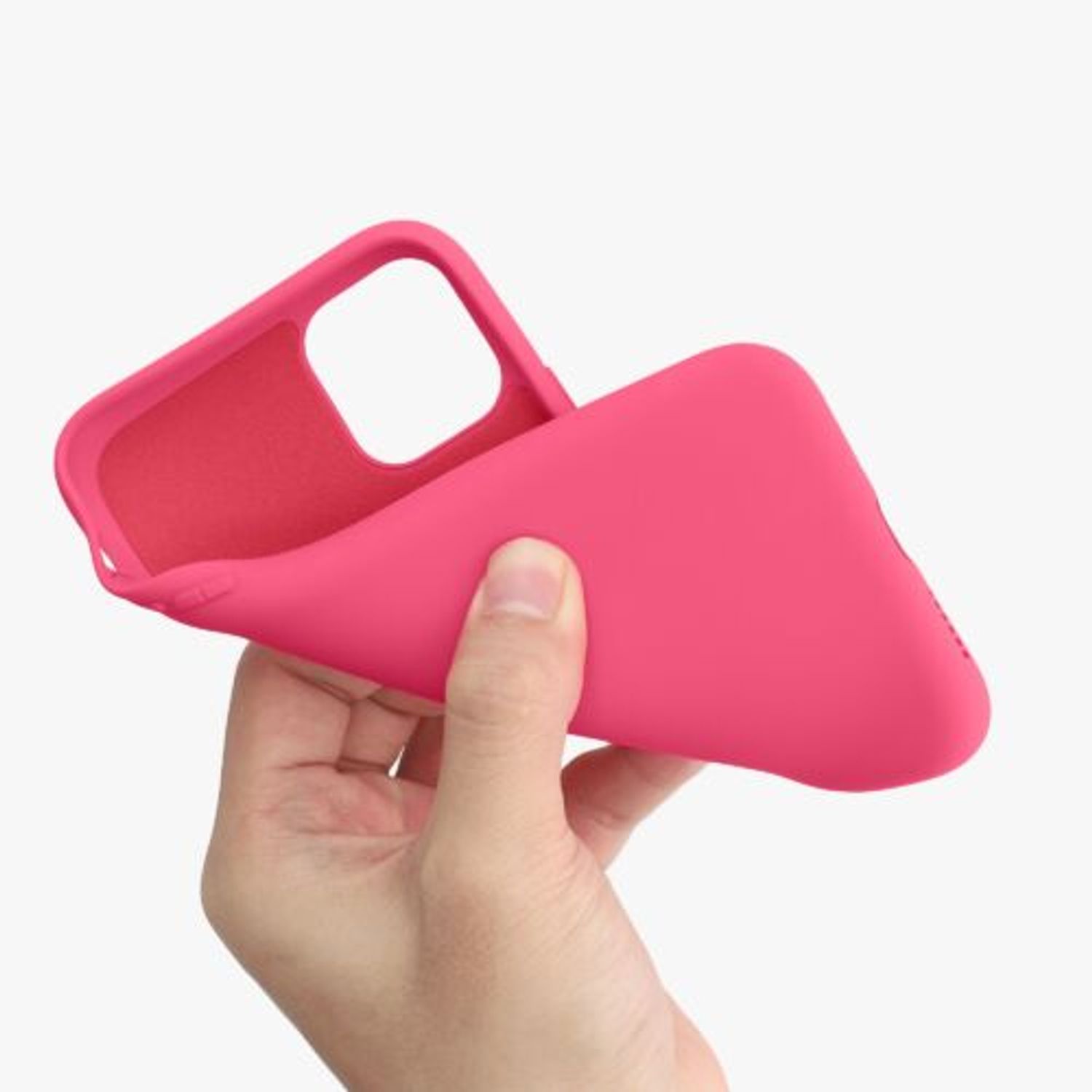 Husa Kwmobile pentru Apple iPhone 11, Silicon, Roz, 50791.238 fotografia produsului View 7 L
