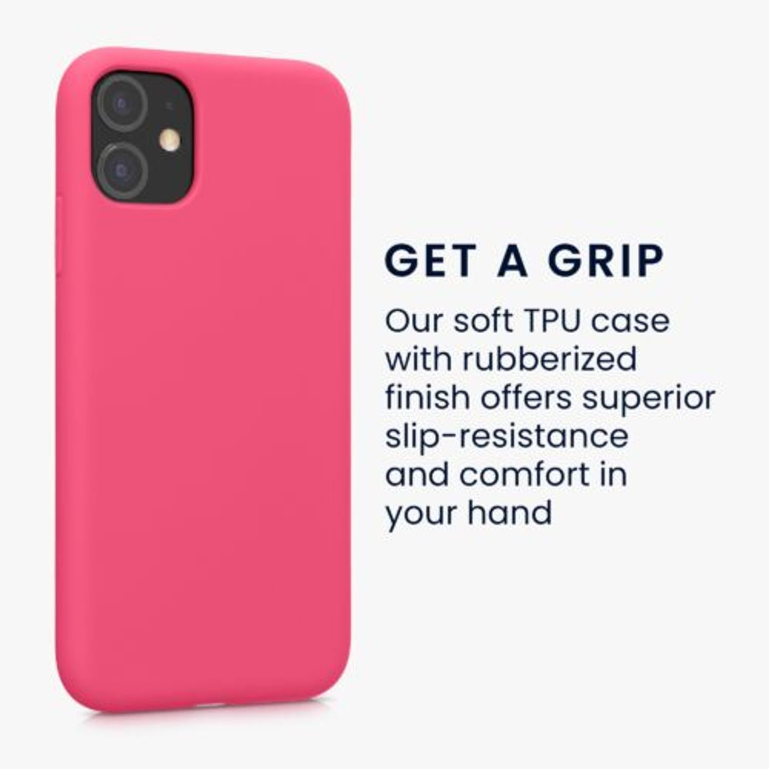 Husa Kwmobile pentru Apple iPhone 11, Silicon, Roz, 50791.238 fotografia produsului View 4 L