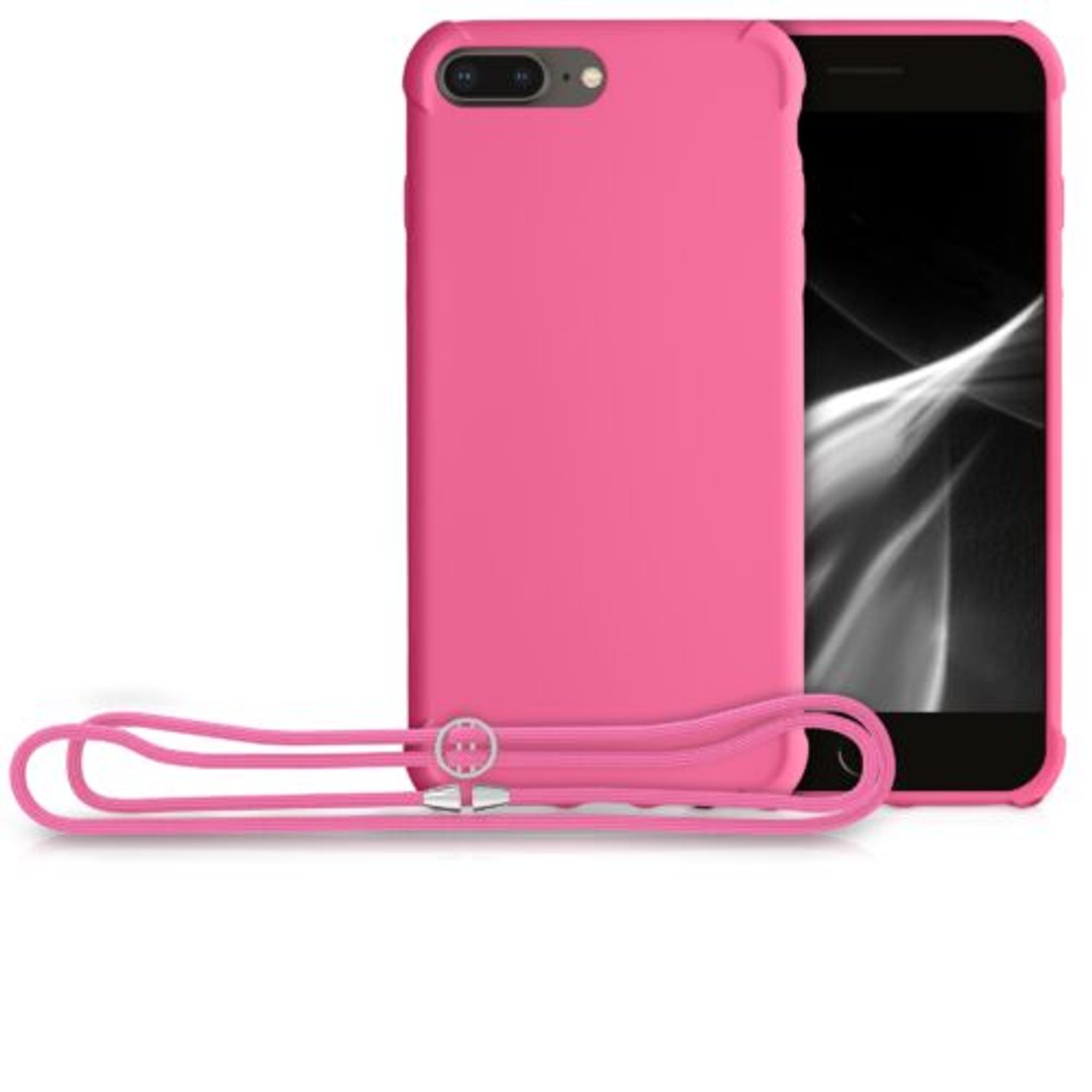 Husa pentru Apple iPhone 8 Plus/iPhone 7 Plus, Silicon, Roz, 49916.77 fotografia produsului View 8 L