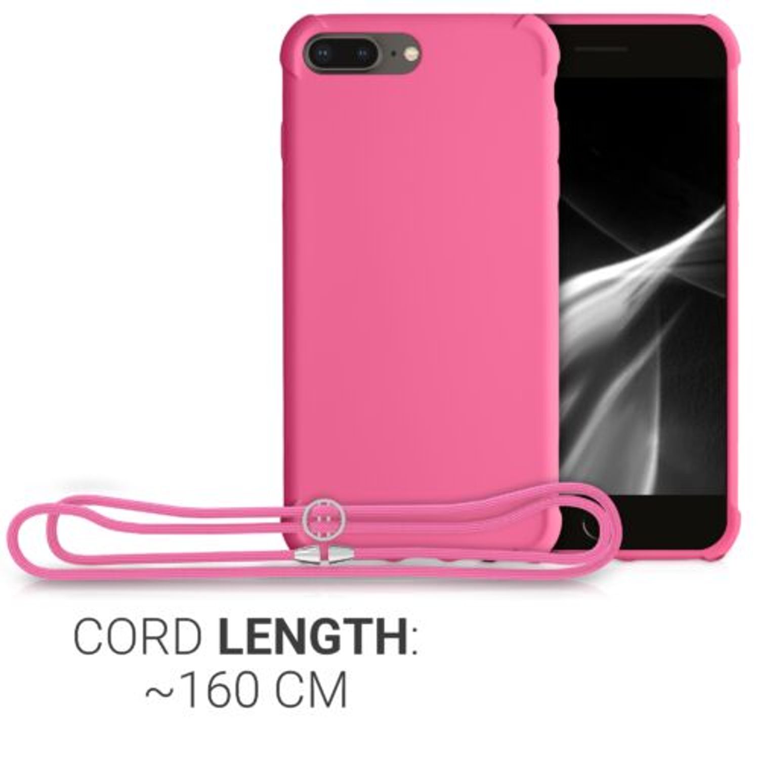 Husa pentru Apple iPhone 8 Plus/iPhone 7 Plus, Silicon, Roz, 49916.77 fotografia produsului View 4 L