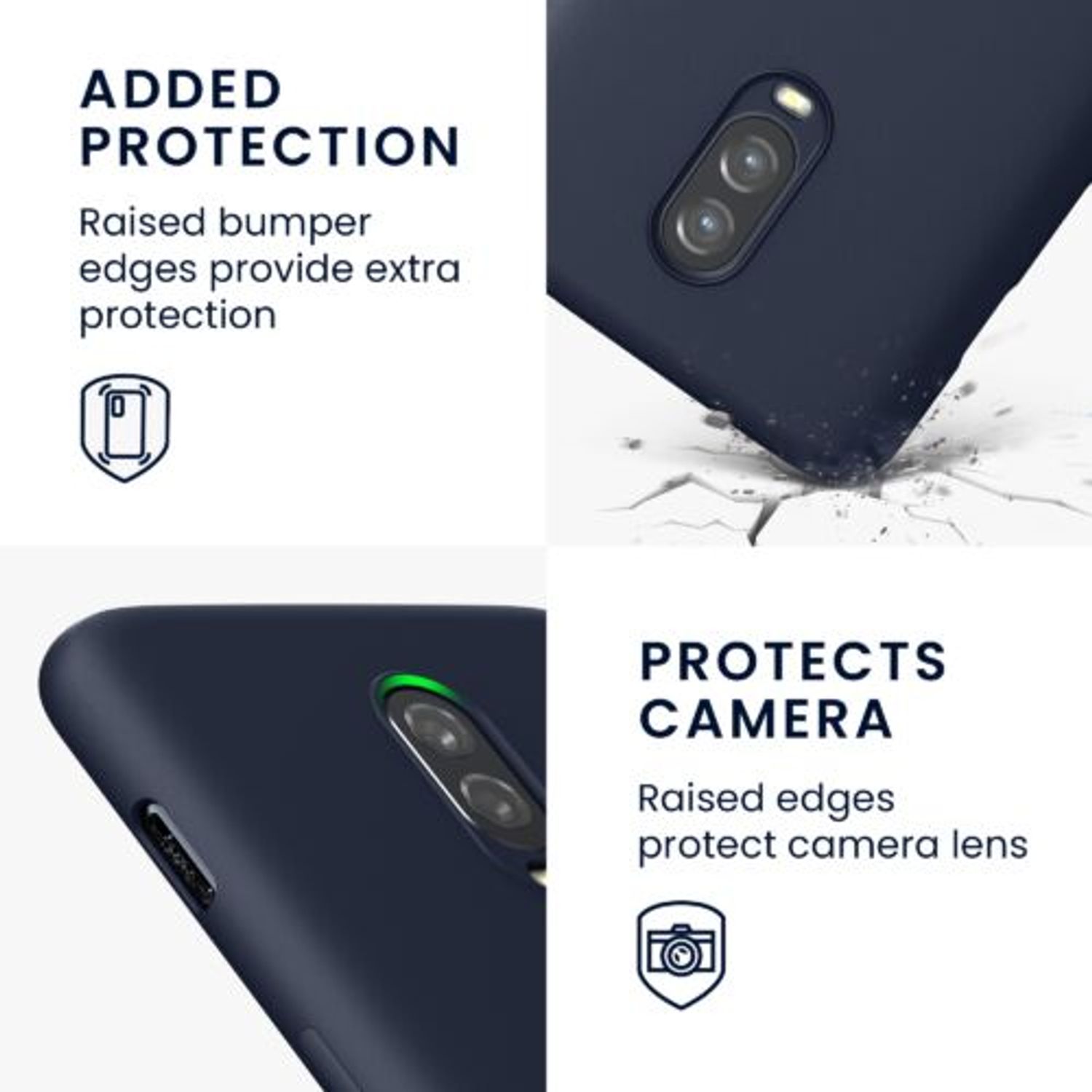 Husa Kwmobile pentru OnePlus 6T, Silicon, Albastru, 55347.53 fotografia produsului View 3 L