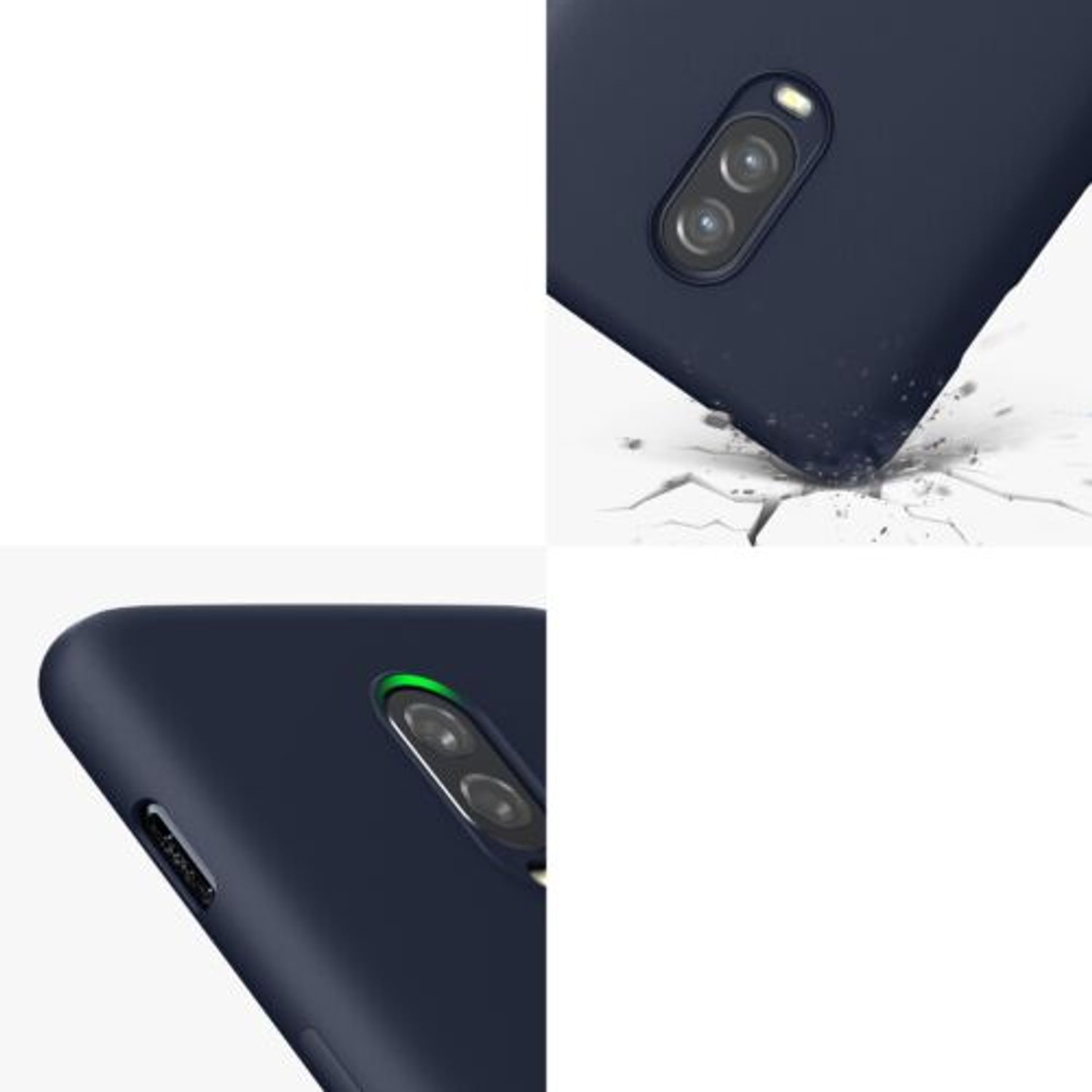 Husa Kwmobile pentru OnePlus 6T, Silicon, Albastru, 55347.53 fotografia produsului View 7 L