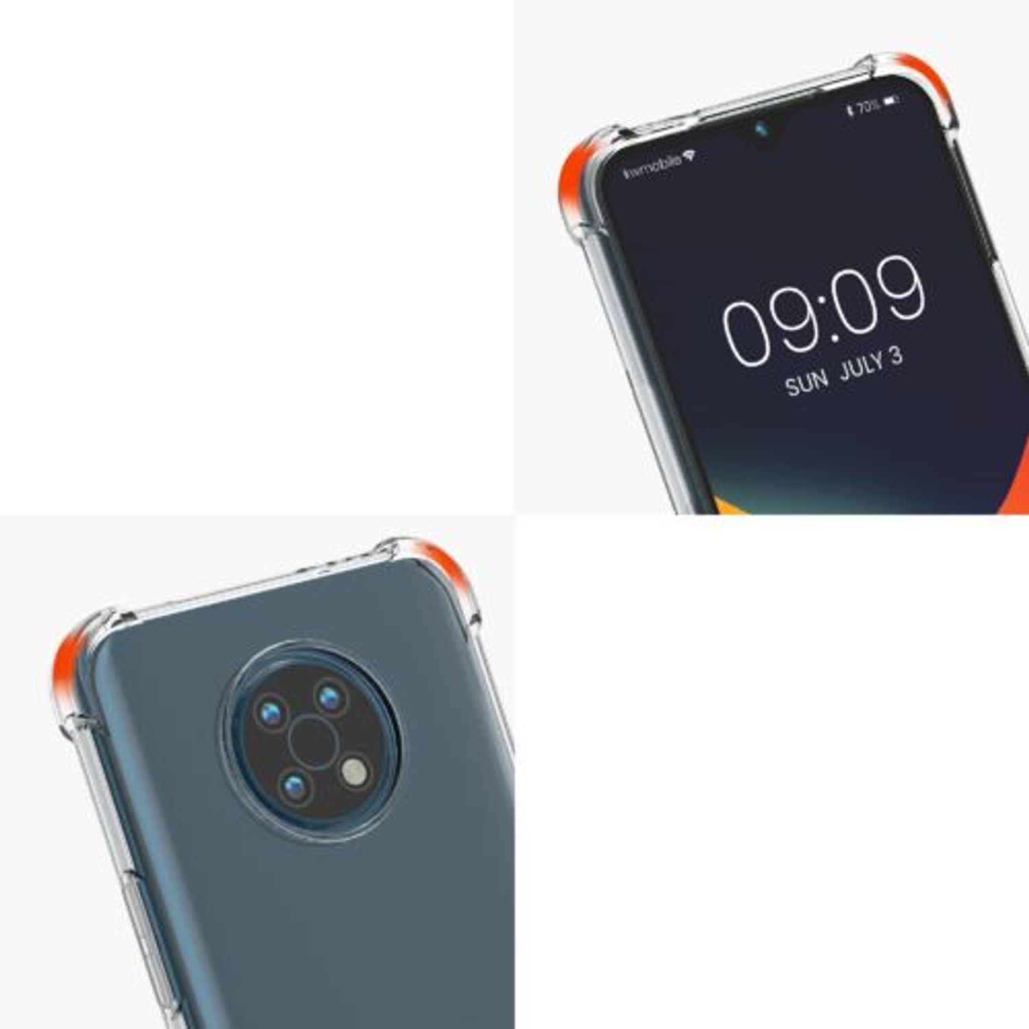 Husa Kwmobile pentru Nokia G50, Silicon, Transparent, 57731.03 fotografia produsului View 11 L
