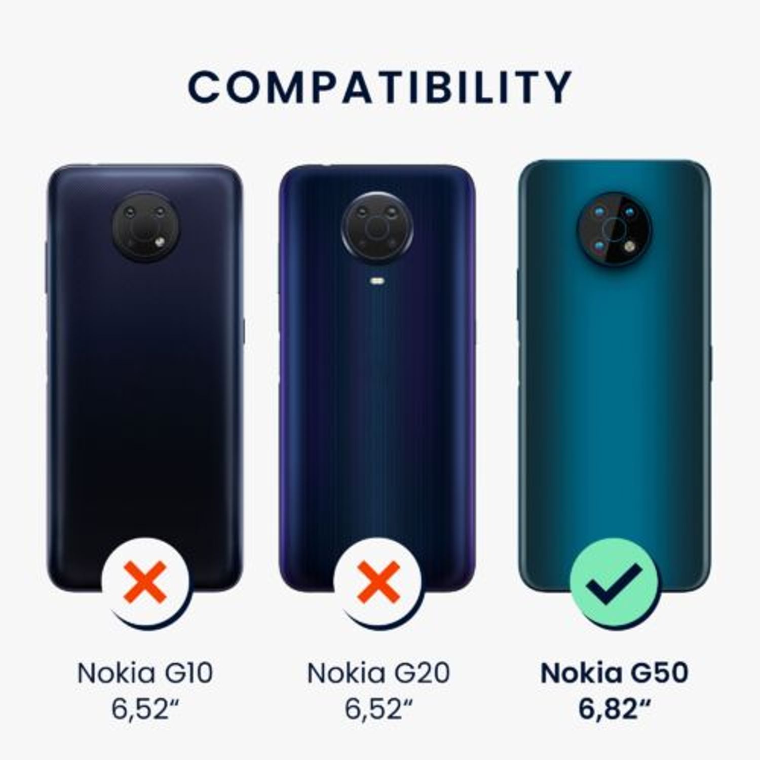 Husa Kwmobile pentru Nokia G50, Silicon, Transparent, 57731.03 fotografia produsului View 14 L