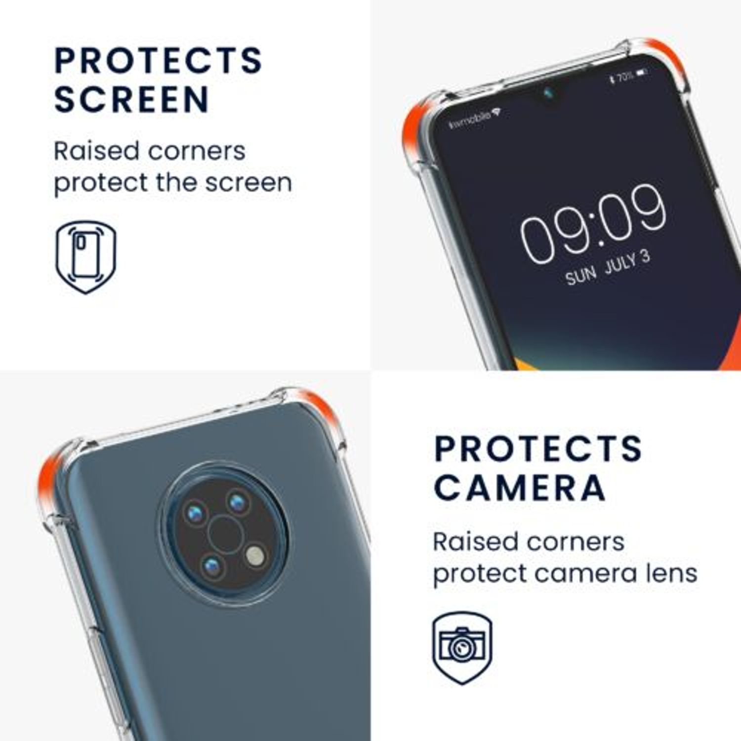 Husa Kwmobile pentru Nokia G50, Silicon, Transparent, 57731.03 fotografia produsului View 16 L
