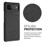 Husa Kwmobile pentru Google Pixel 6, Textil, Gri, 57795.19 fotografia produsului View 3 S