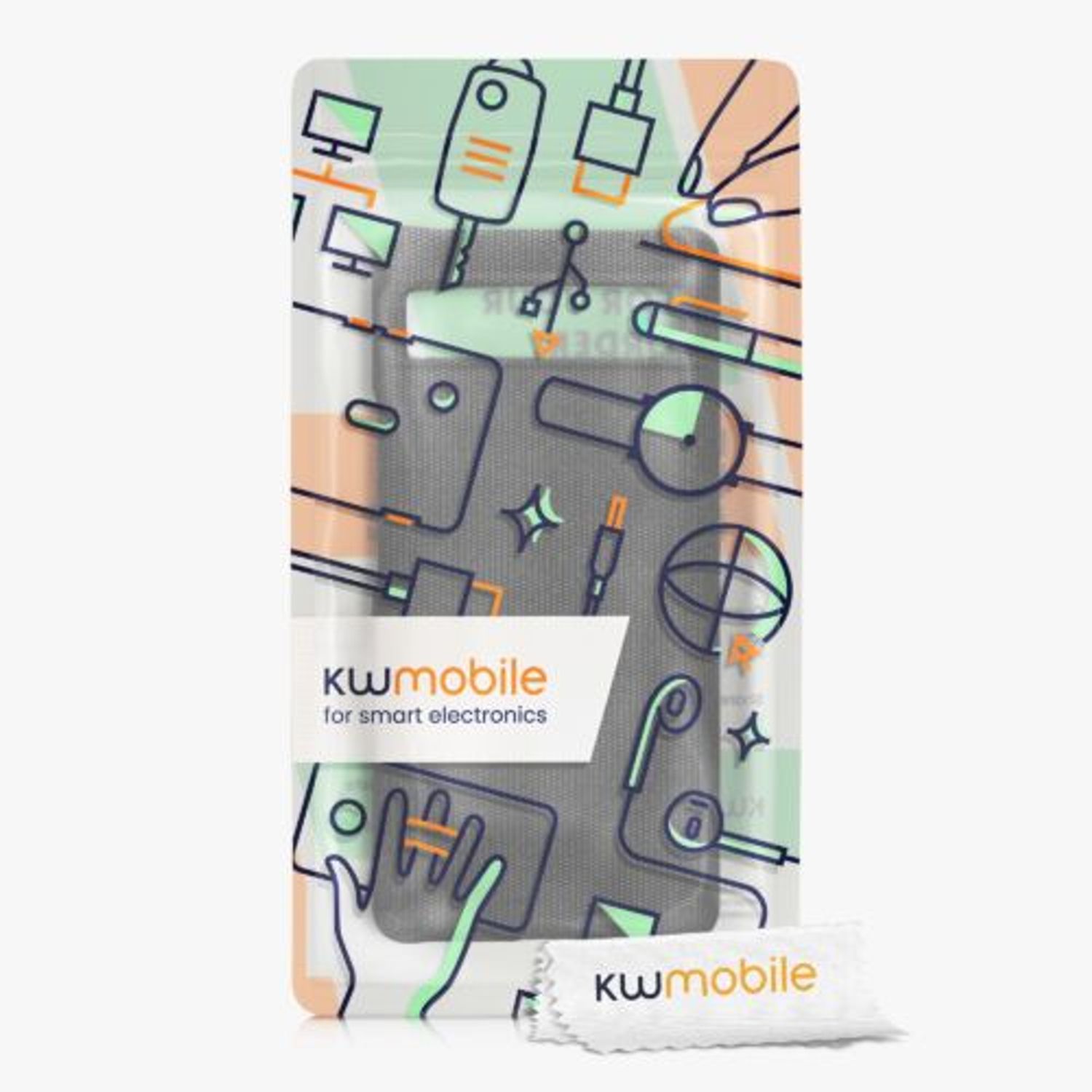 Husa Kwmobile pentru Google Pixel 6a, Textil, Gri, 57794.19 fotografia produsului View 6 L
