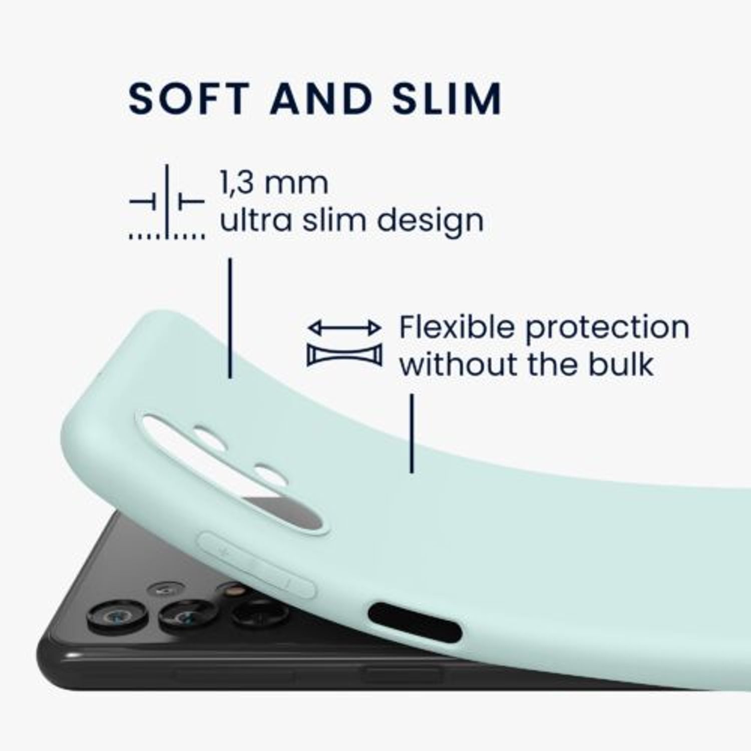 Husa Kwmobile pentru Samsung Galaxy A13, Silicon, Verde, 57805.200 fotografia produsului View 2 L