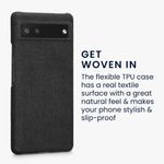 Husa Kwmobile pentru Google Pixel 6a, Textil, Gri, 57794.19 fotografia produsului View 3 S
