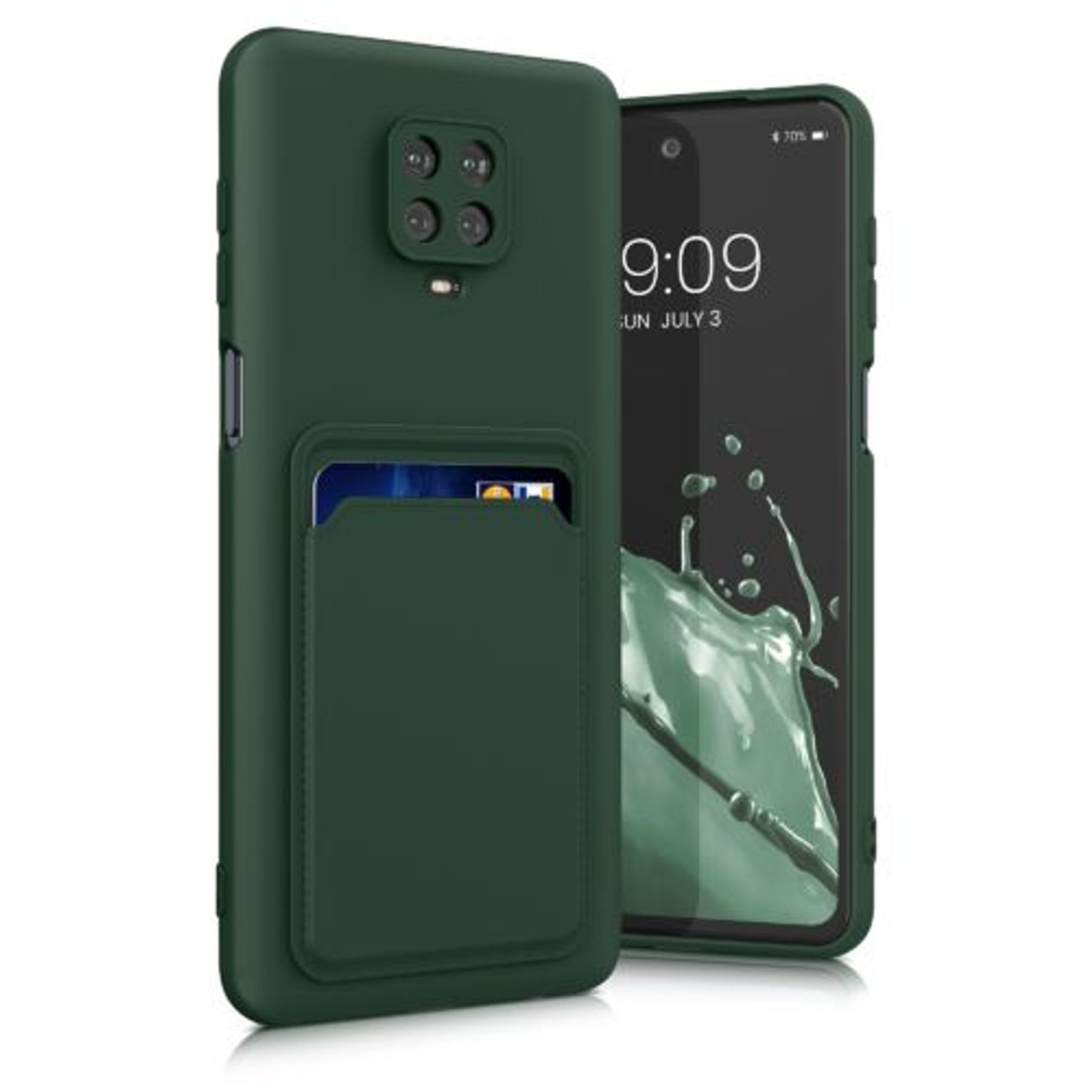 Husa Kwmobile pentru Xiaomi Redmi Note 9S/Redmi Note 9 Pro/Redmi Note 9 Pro Max, Silicon, Verde, 56948.80 fotografia produsului