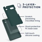 Husa Kwmobile pentru Google Pixel 6a, Silicon, Verde, 57815.171 fotografia produsului View 2 S