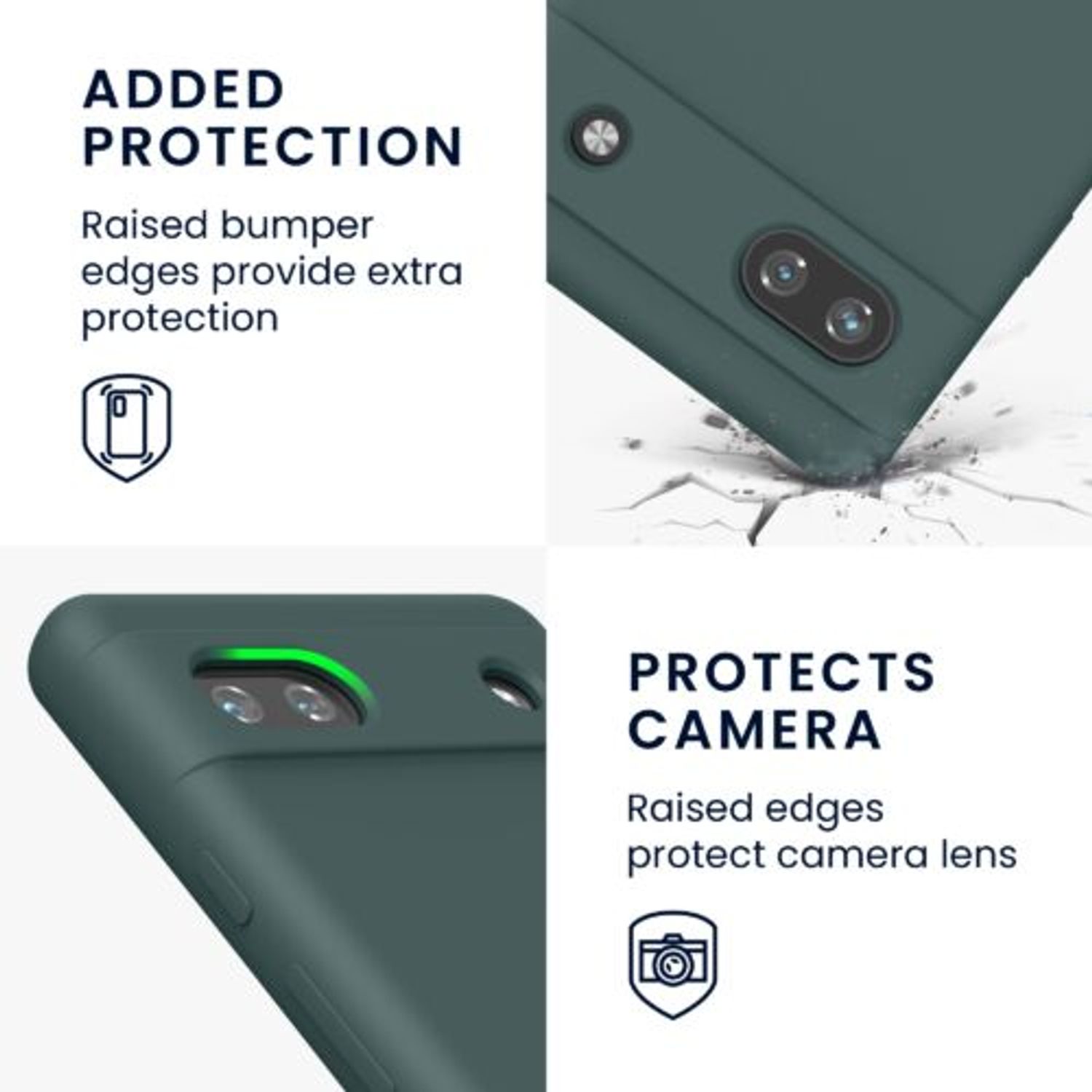 Husa Kwmobile pentru Google Pixel 6a, Silicon, Verde, 57815.171 fotografia produsului View 3 L