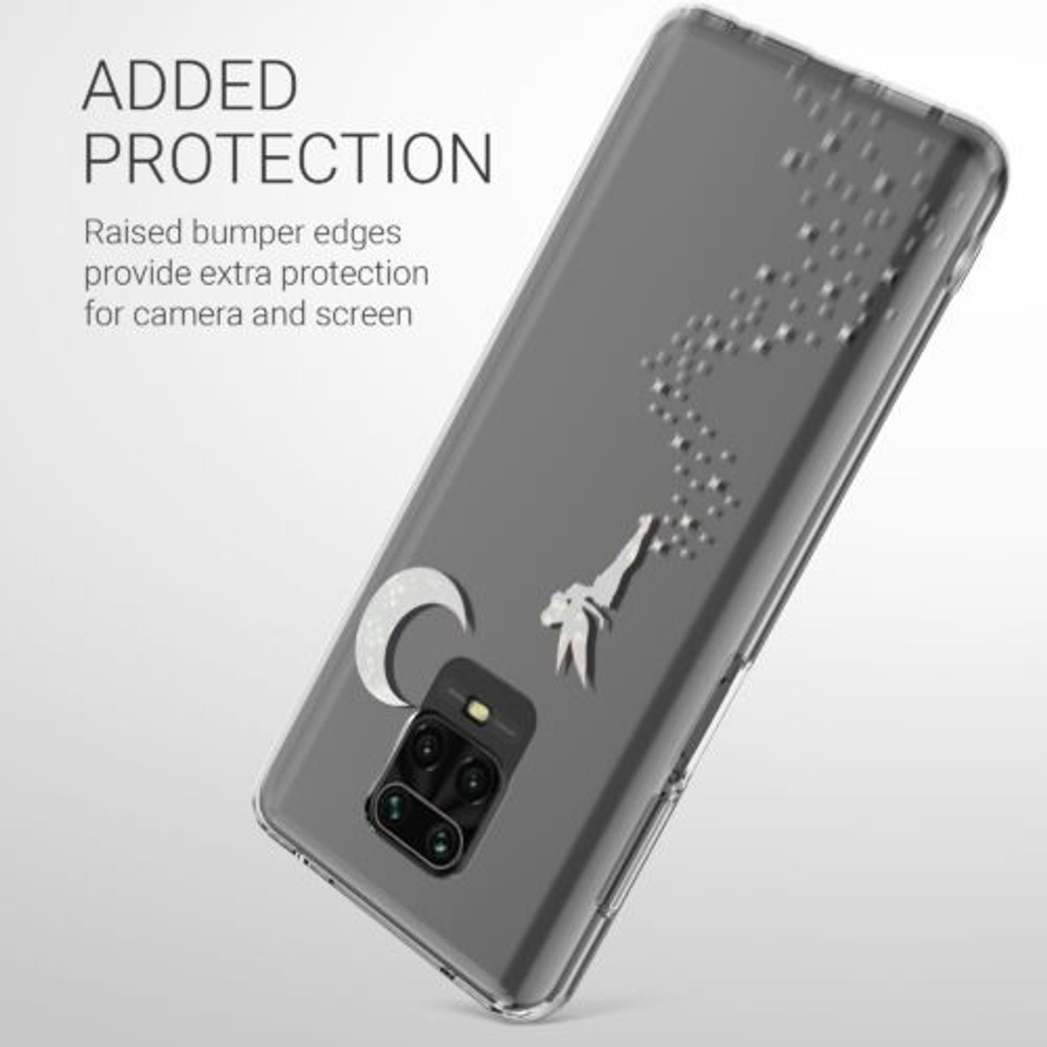 Husa Kwmobile pentru Xiaomi Redmi Note 9S/Redmi Note 9 Pro/Redmi Note 9 Pro Max, Silicon, Transparent/Argintiu, 52149.12 fotografia produsului View 6 L