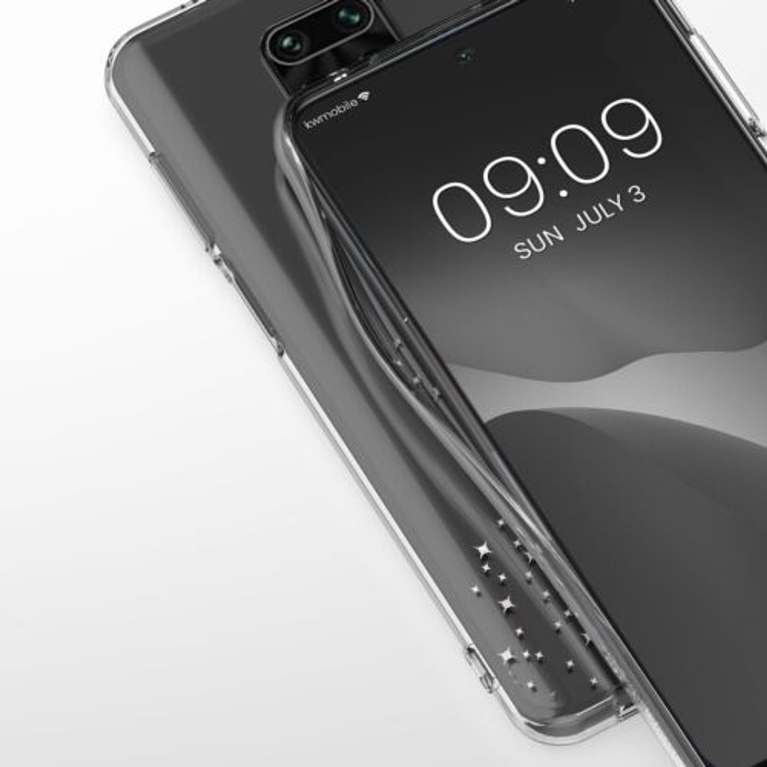 Husa Kwmobile pentru Xiaomi Redmi Note 9S/Redmi Note 9 Pro/Redmi Note 9 Pro Max, Silicon, Transparent/Argintiu, 52149.12 fotografia produsului View 9 L