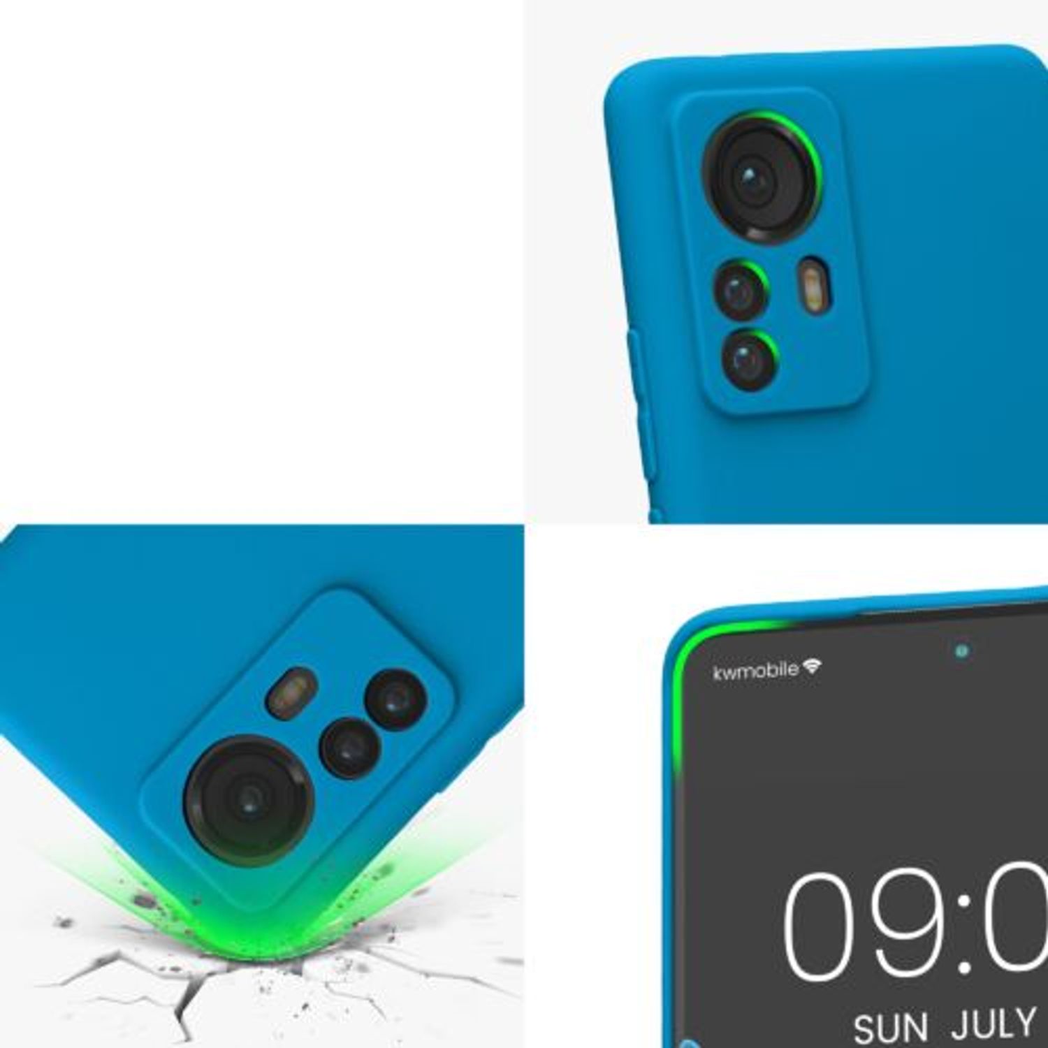 Husa Kwmobile pentru Xiaomi 12 Pro, Silicon, Albastru, 57936.224 fotografia produsului View 8 L