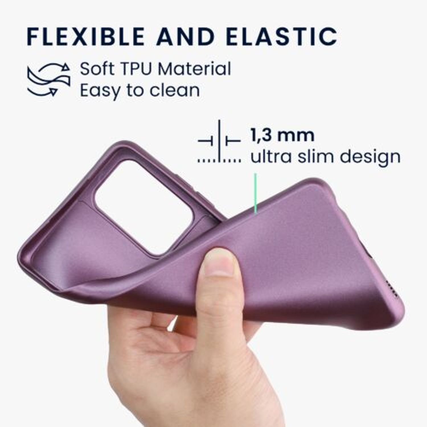 Husa Kwmobile pentru Samsung Galaxy A52/Galaxy A52 5G/Galaxy A52s 5G, Silicon, Mov, 57946.230 fotografia produsului View 2 L