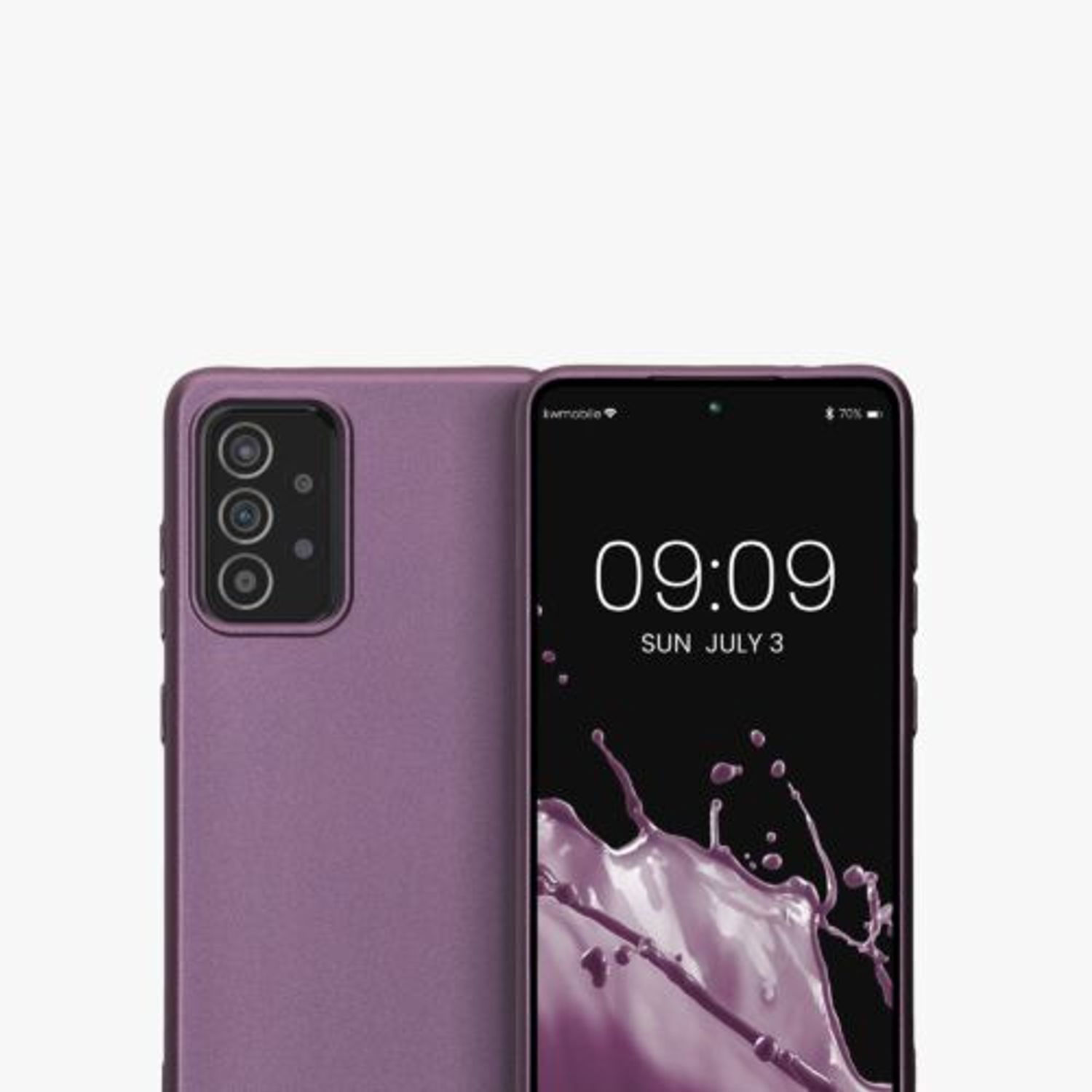 Husa Kwmobile pentru Samsung Galaxy A52/Galaxy A52 5G/Galaxy A52s 5G, Silicon, Mov, 57946.230 fotografia produsului View 8 L