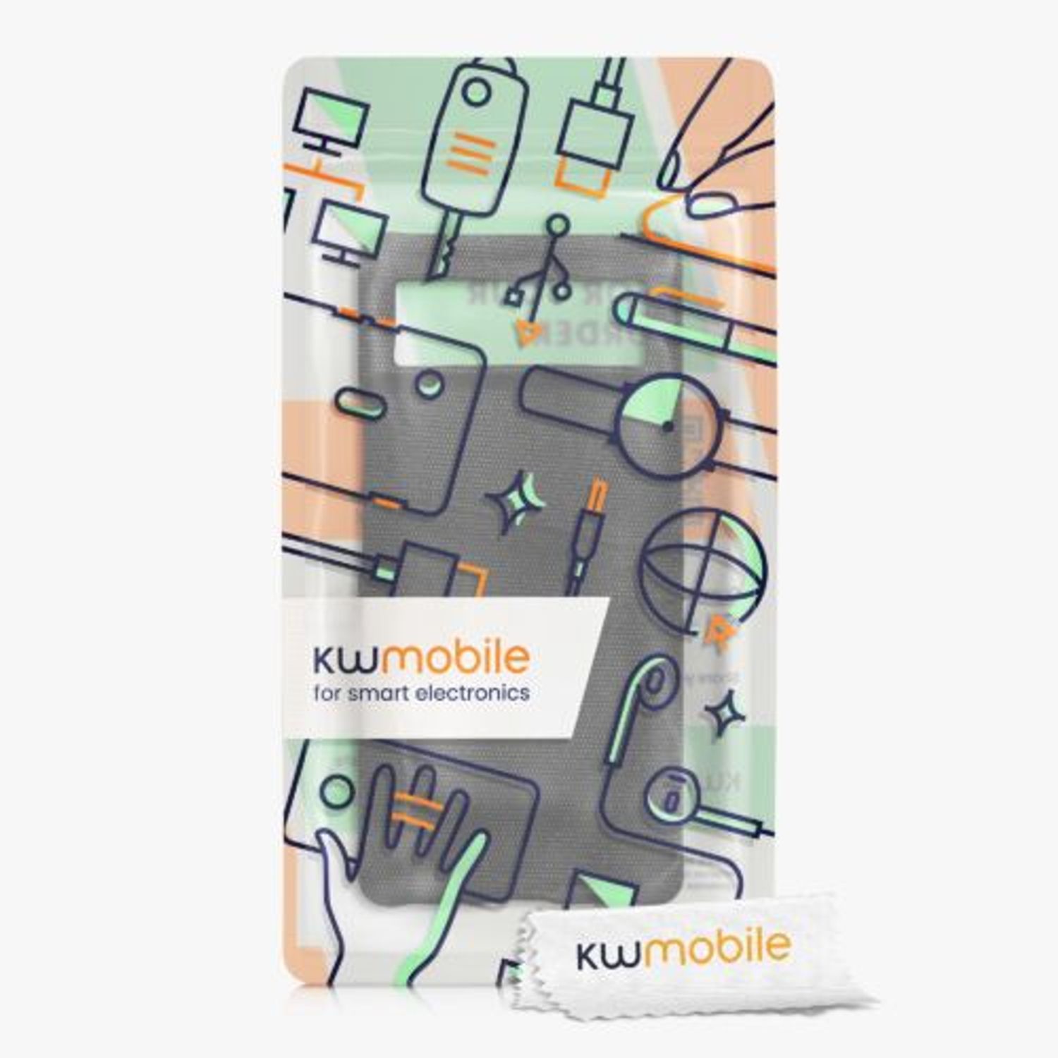 Husa Kwmobile pentru Google Pixel 6, Textil, Gri, 58141.19 fotografia produsului View 6 L