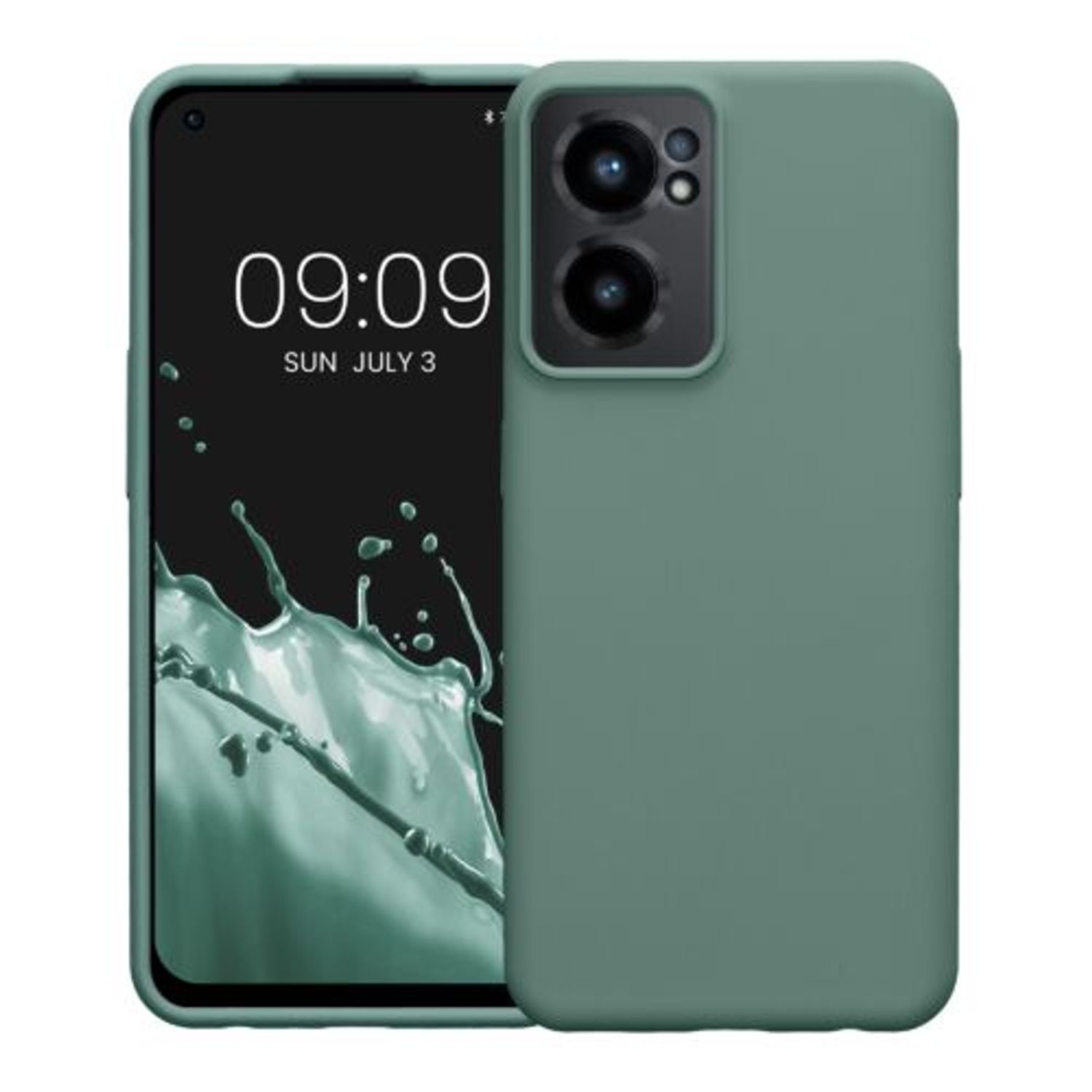 Husa Kwmobile pentru OnePlus Nord CE 2 5G, Silicon, Verde, 58116.166 fotografia produsului