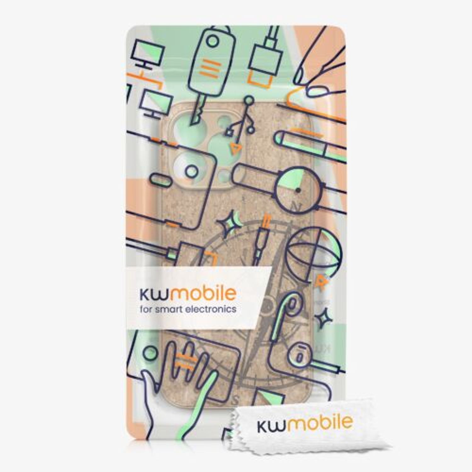 Husa Kwmobile pentru Apple iPhone 13 Pro, Pluta, Maro, 58126.02 fotografia produsului View 8 L