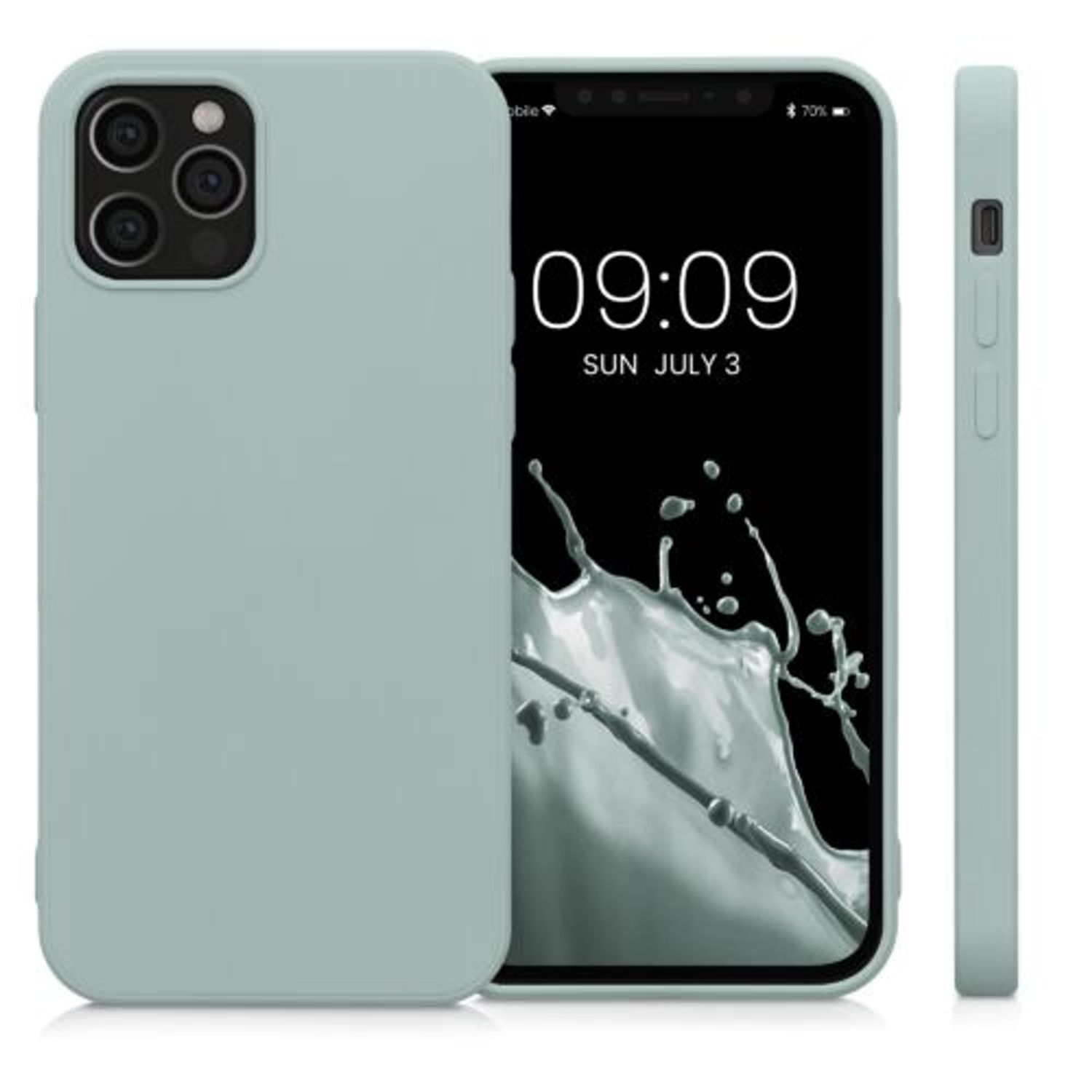 Husa Kwmobile pentru Apple iPhone 12/iPhone 12 Pro, Silicon, Verde, 53844.172 fotografia produsului