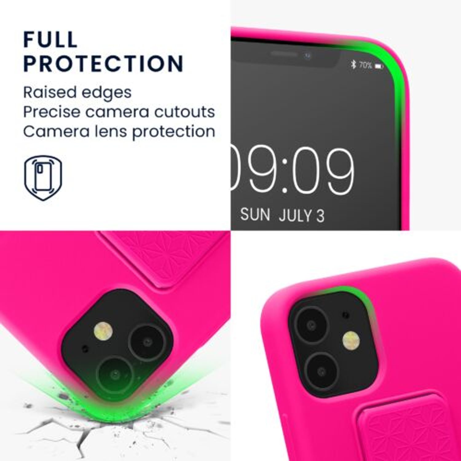 Husa Kwmobile pentru Apple iPhone 12 Mini, Silicon, Roz, 58282.77 fotografia produsului View 3 L