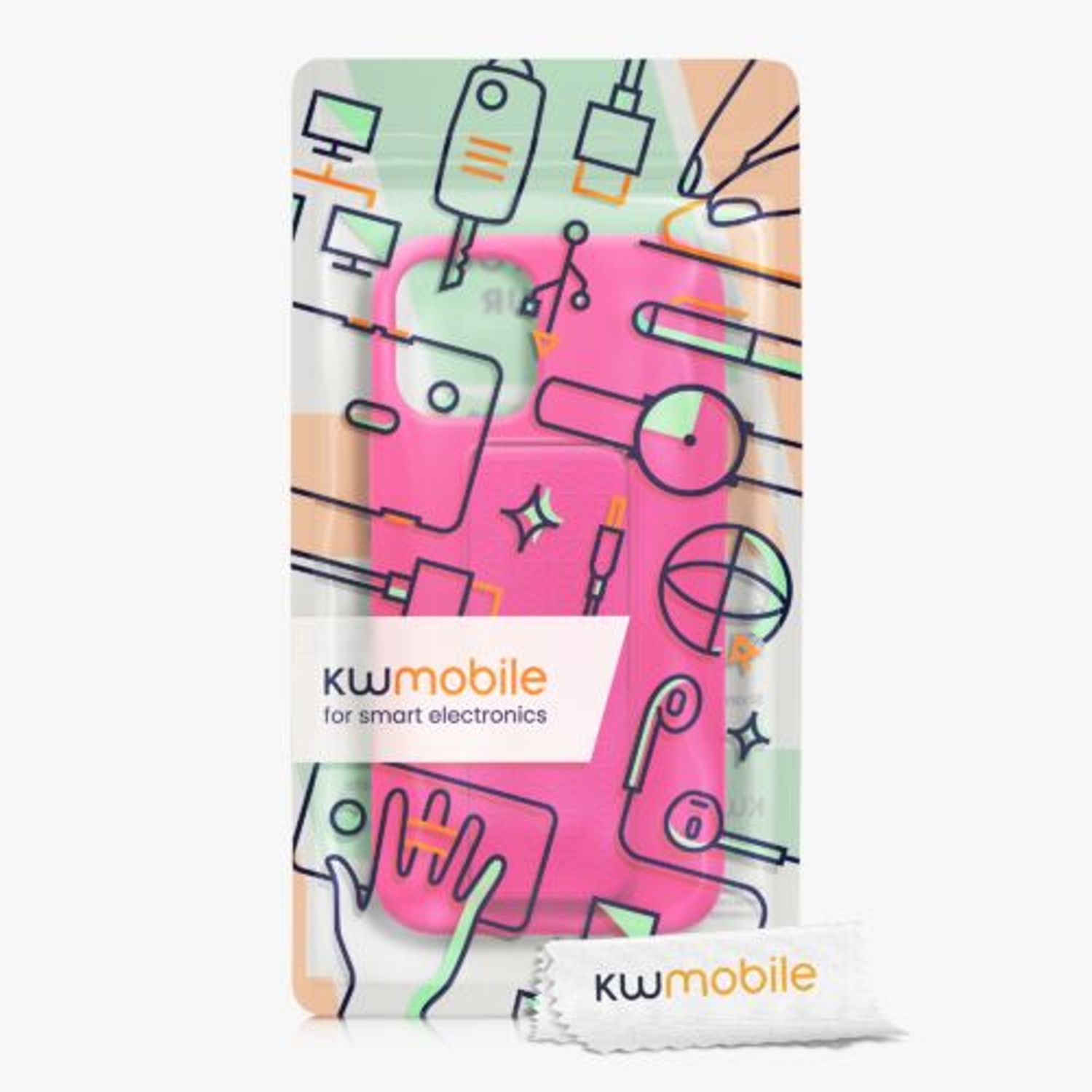 Husa Kwmobile pentru Apple iPhone 12 Mini, Silicon, Roz, 58282.77 fotografia produsului View 7 L