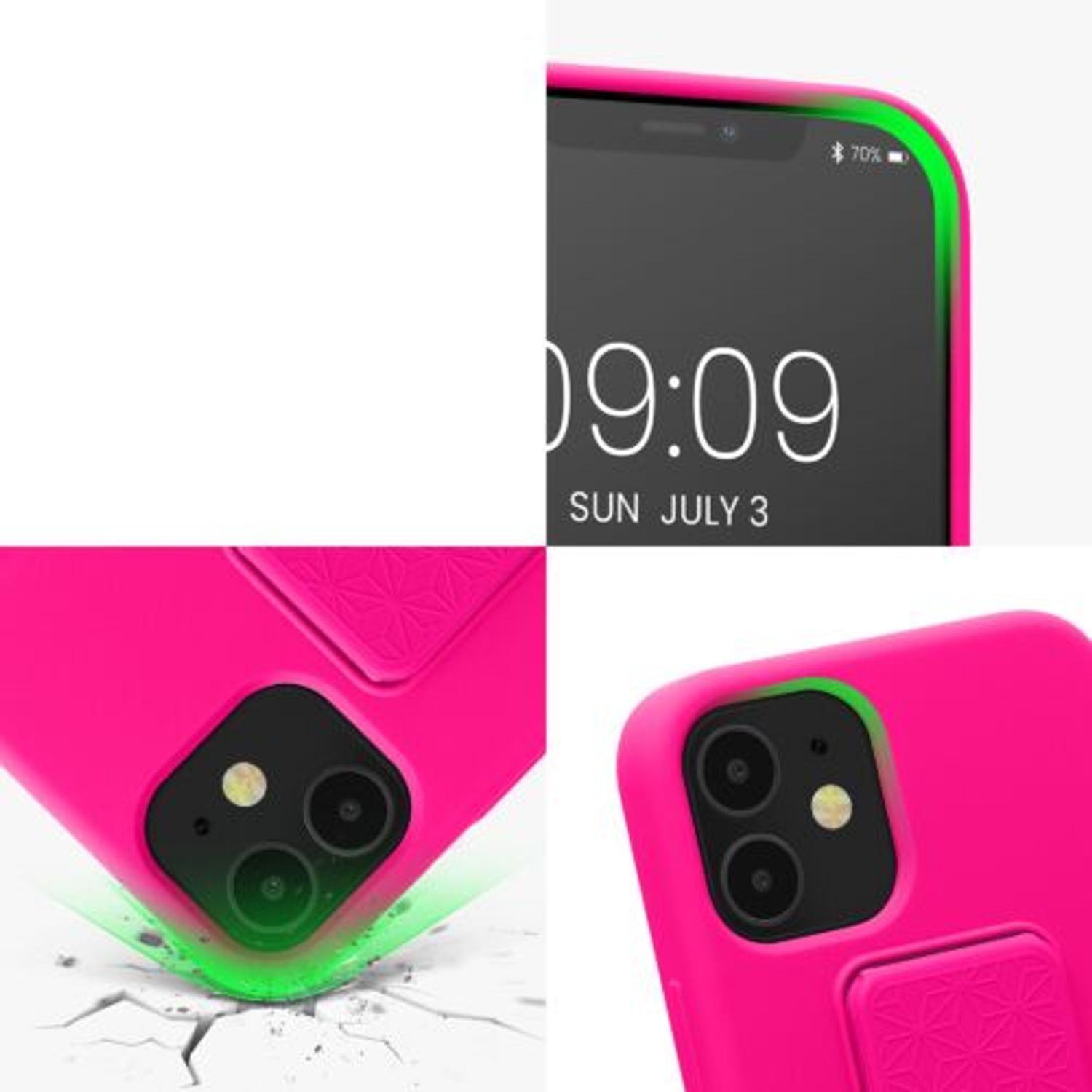Husa Kwmobile pentru Apple iPhone 12 Mini, Silicon, Roz, 58282.77 fotografia produsului View 8 L