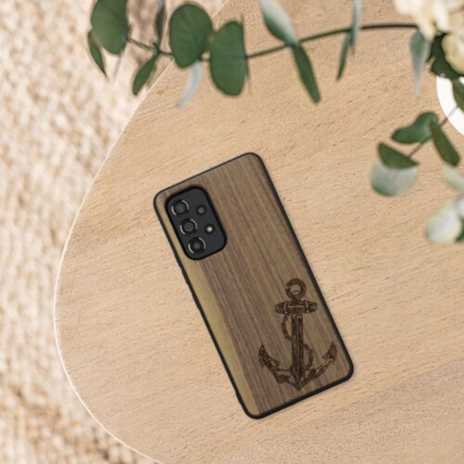 Husa Kwmobile pentru Samsung Galaxy A53 5G, Lemn, Maro, 58317.04 fotografia produsului View 2 L