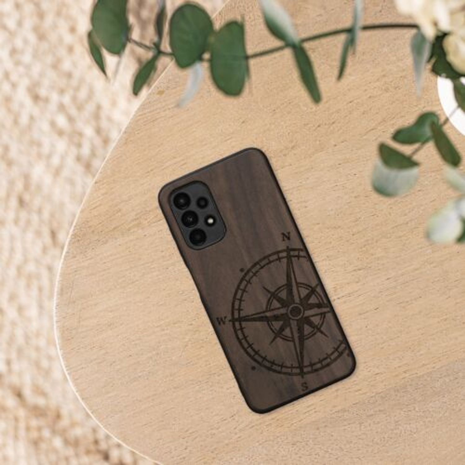 Husa Kwmobile pentru Samsung Galaxy A13, Lemn, Maro, 58315.02 fotografia produsului View 2 L