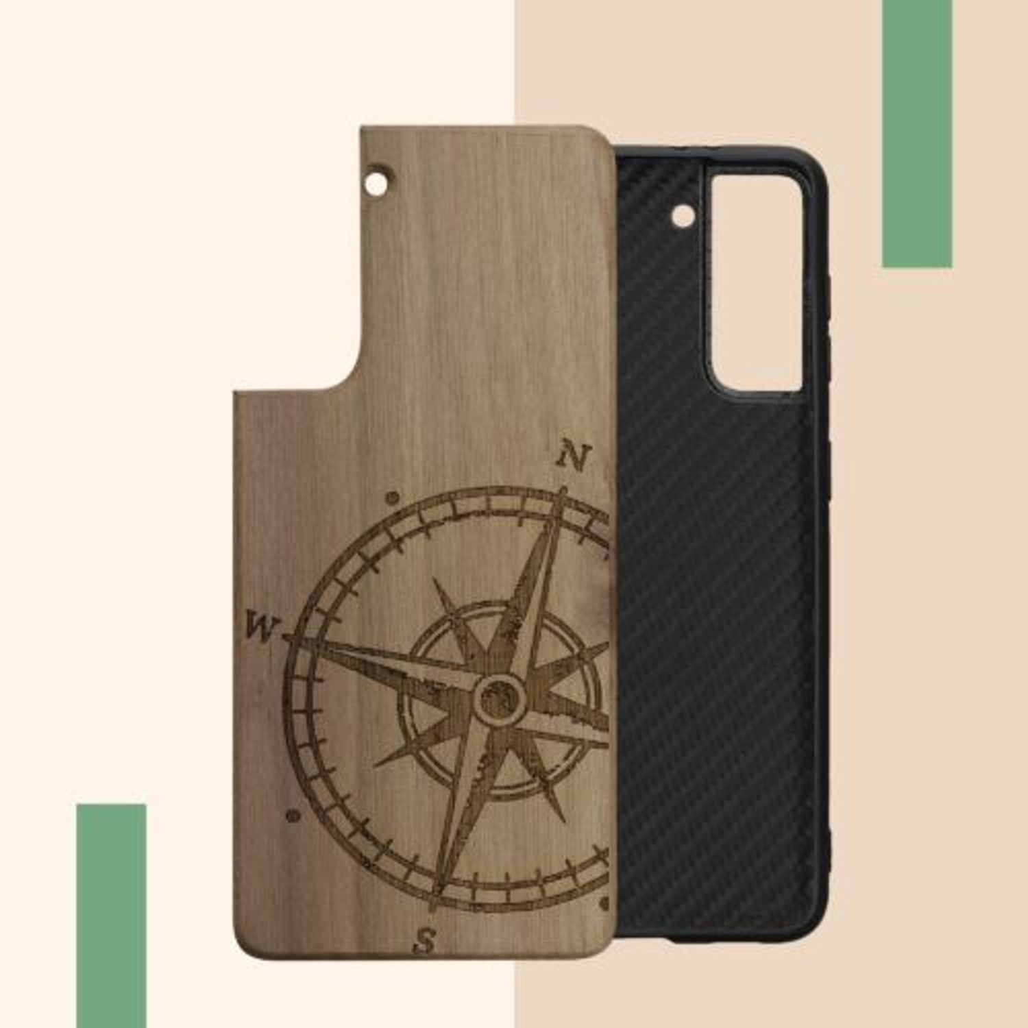 Husa Kwmobile pentru Samsung Galaxy S21, Lemn, Maro, 55082.03 fotografia produsului View 10 L