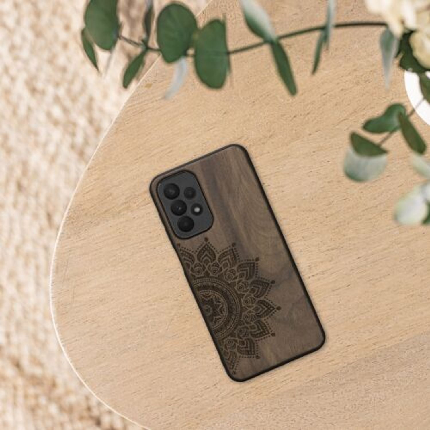 Husa Kwmobile pentru Samsung Galaxy A23, Lemn, Maro, 58314.01 fotografia produsului View 2 L