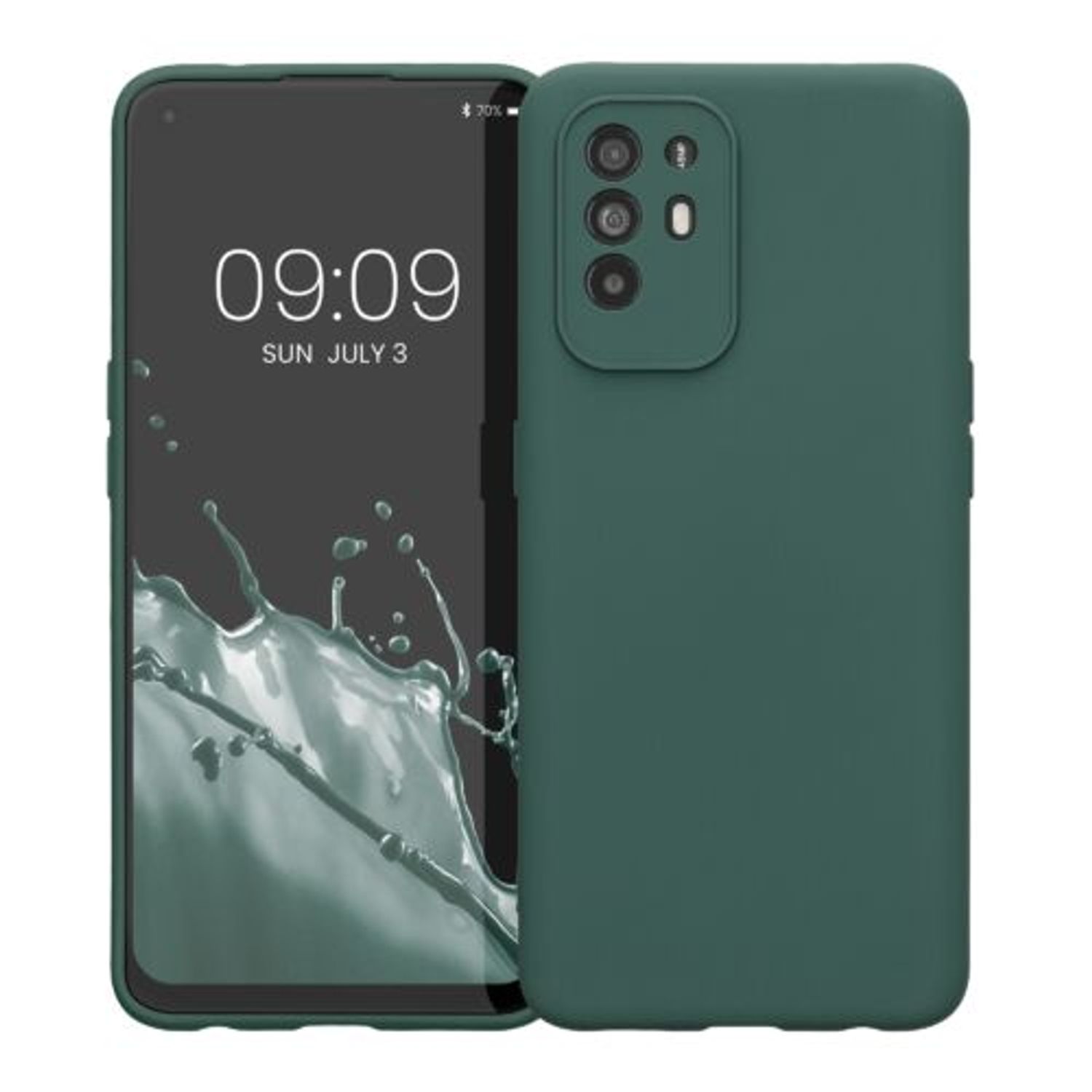 Husa Kwmobile pentru OPPO A94 5G, Silicon, Verde, 58332.169 fotografia produsului