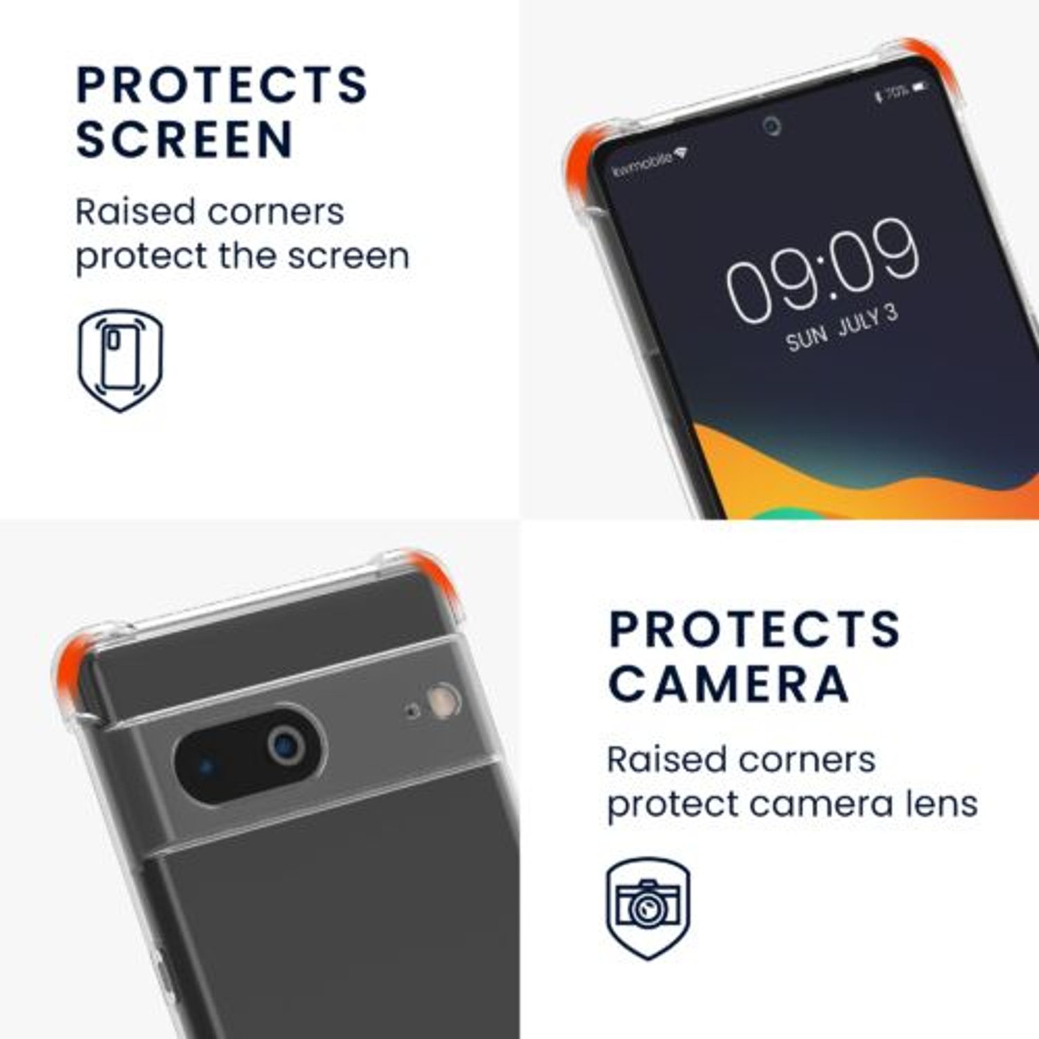 Husa Kwmobile pentru Google Pixel 7, Silicon, Transparent, 58370.03 fotografia produsului View 16 L