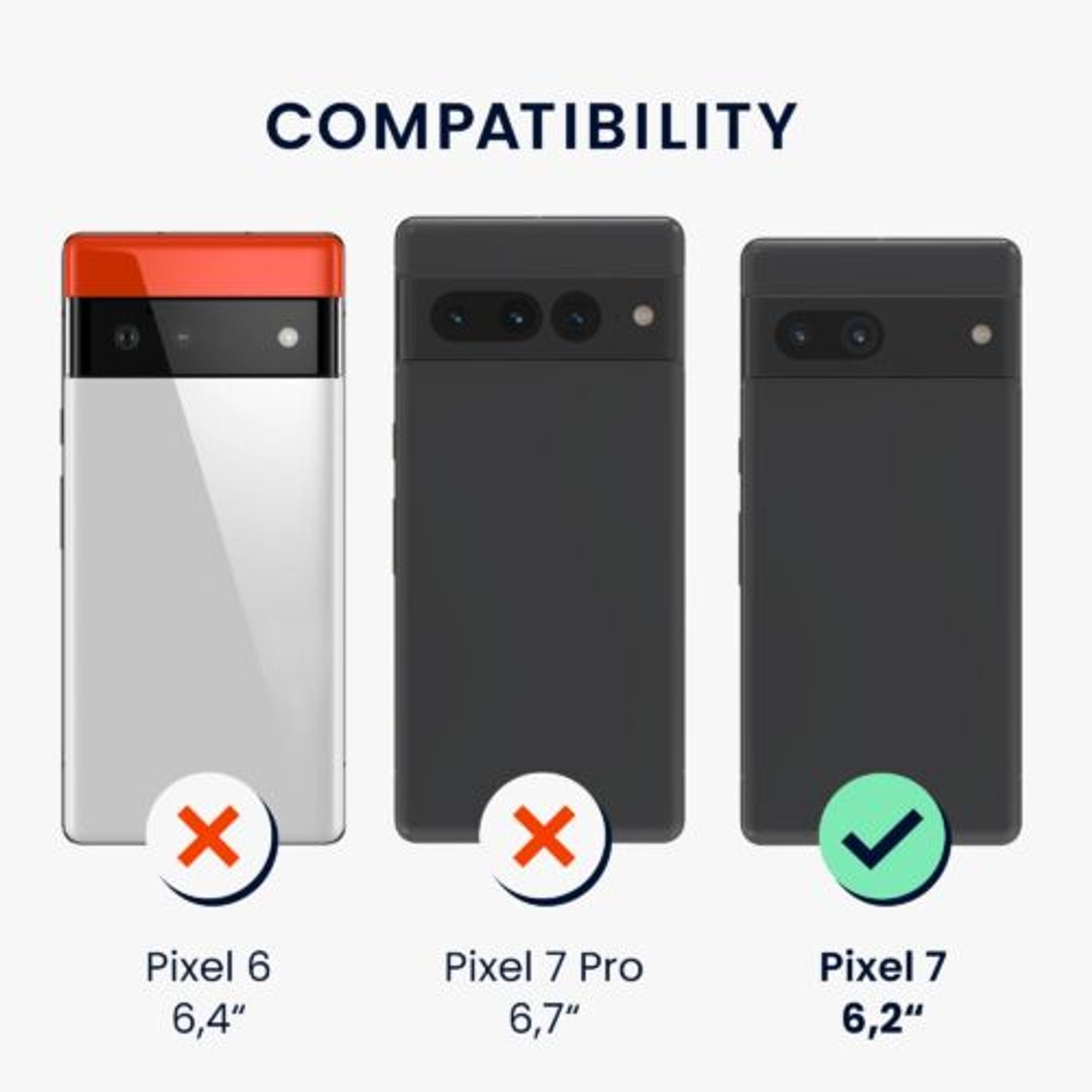 Husa Kwmobile pentru Google Pixel 7, Silicon, Transparent, 58370.03 fotografia produsului View 14 L