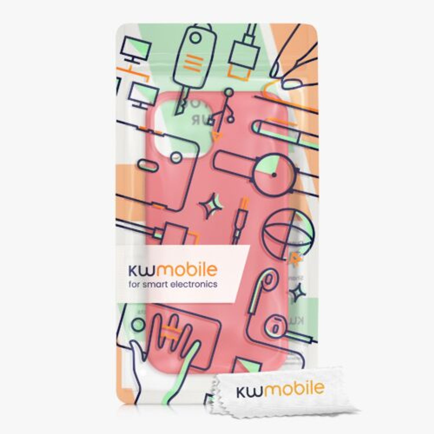 Husa Kwmobile pentru Apple iPhone 13, Silicon, Roz, 55878.219 fotografia produsului View 5 L