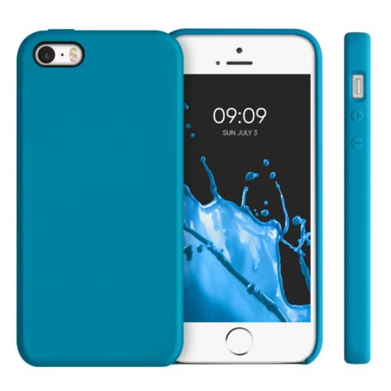 Husa pentru iPhone 5/iPhone 5s/iPhone SE, Silicon, Albastru, 42766.224 fotografia produsului View 2 L
