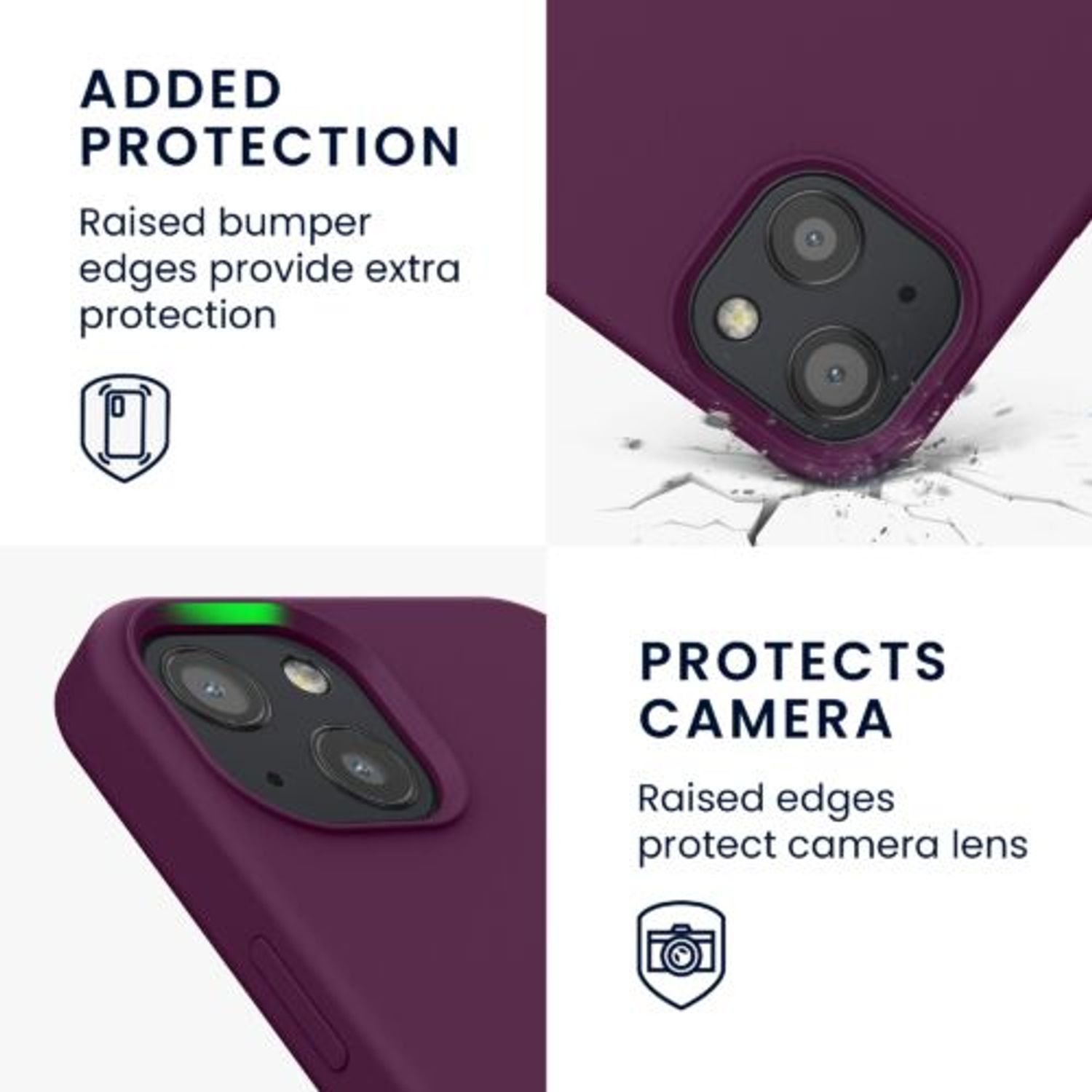 Husa Kwmobile pentru Apple iPhone 13, Silicon, Violet, 55878.187 fotografia produsului View 3 L