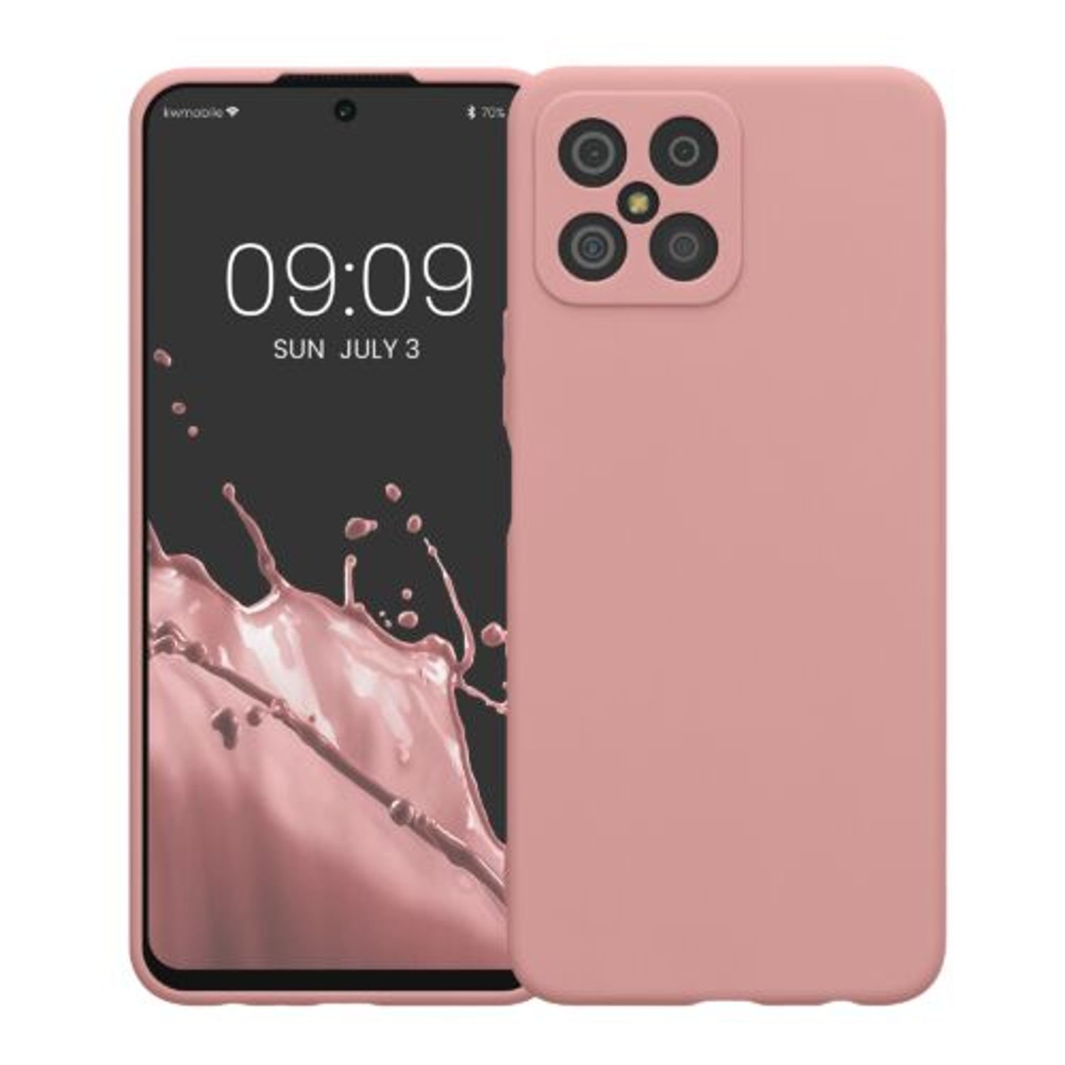 Husa Kwmobile pentru Honor X8, Silicon, Roz, 58396.193 fotografia produsului