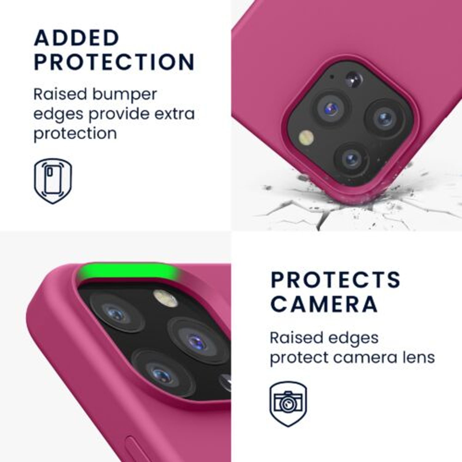 Husa Kwmobile pentru Apple iPhone 13 Pro, Silicon, Roz, 55880.213 fotografia produsului View 3 L