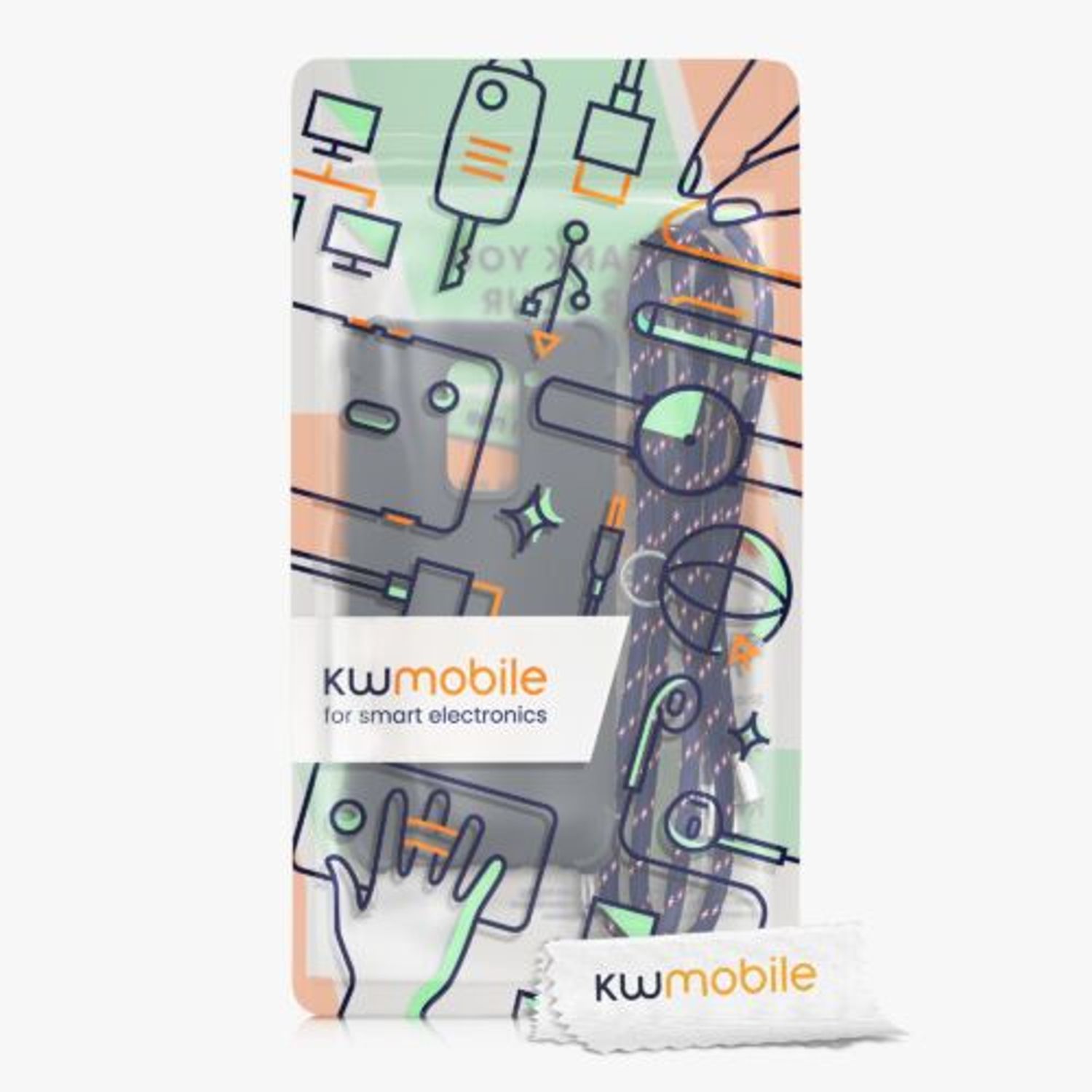 Husa Kwmobile pentru Xiaomi Redmi Note 9, Silicon, Gri, 53147.186 fotografia produsului View 7 L