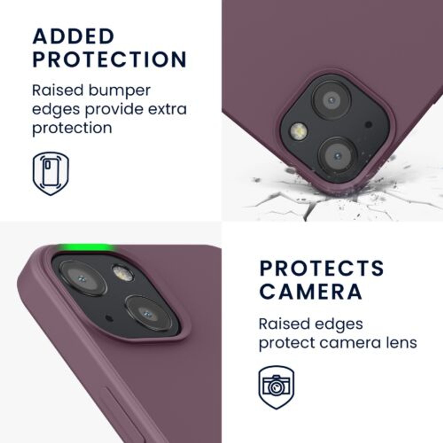 Husa Kwmobile pentru Apple iPhone 13, Silicon, Violet, 55948.183 fotografia produsului View 3 L