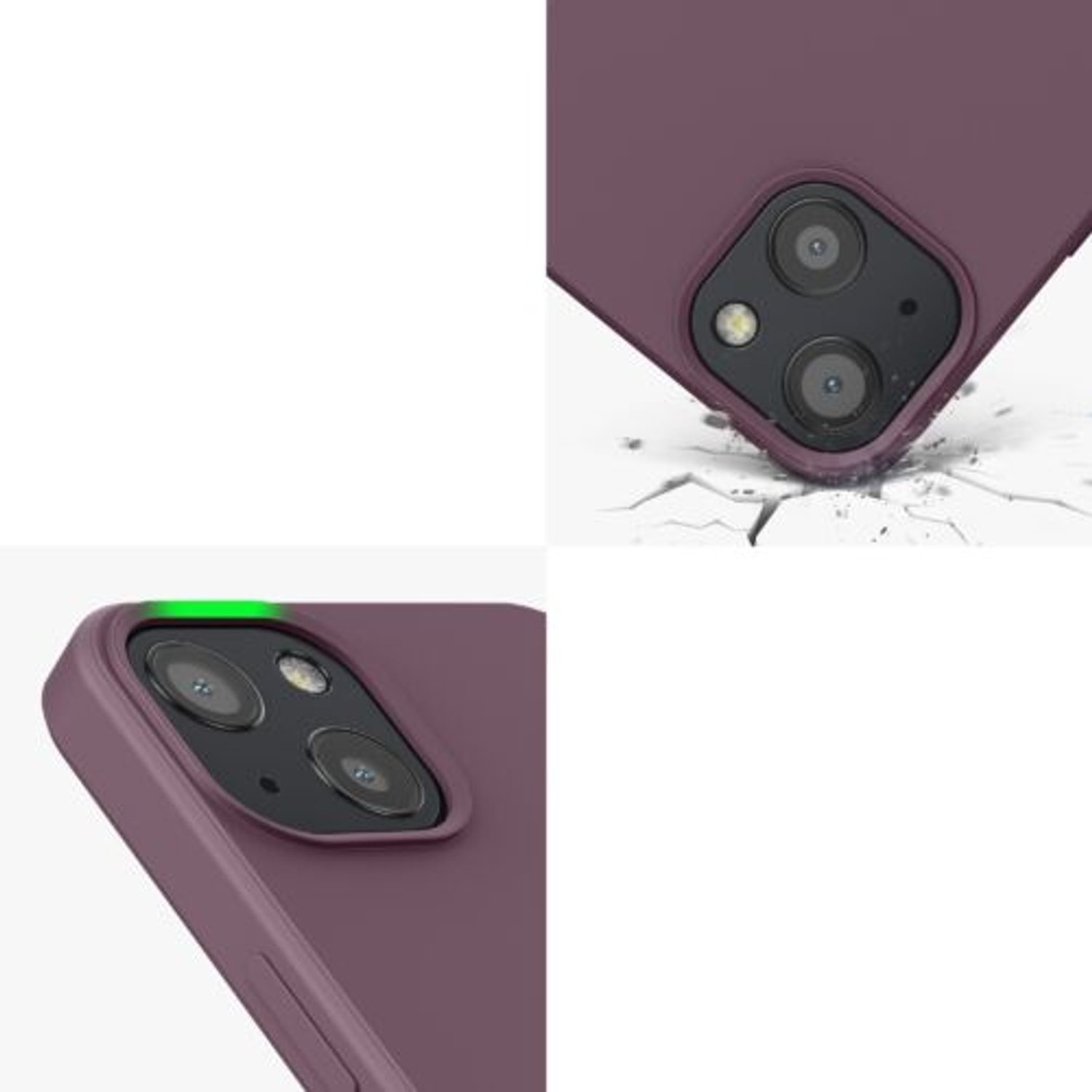 Husa Kwmobile pentru Apple iPhone 13, Silicon, Violet, 55948.183 fotografia produsului View 8 L