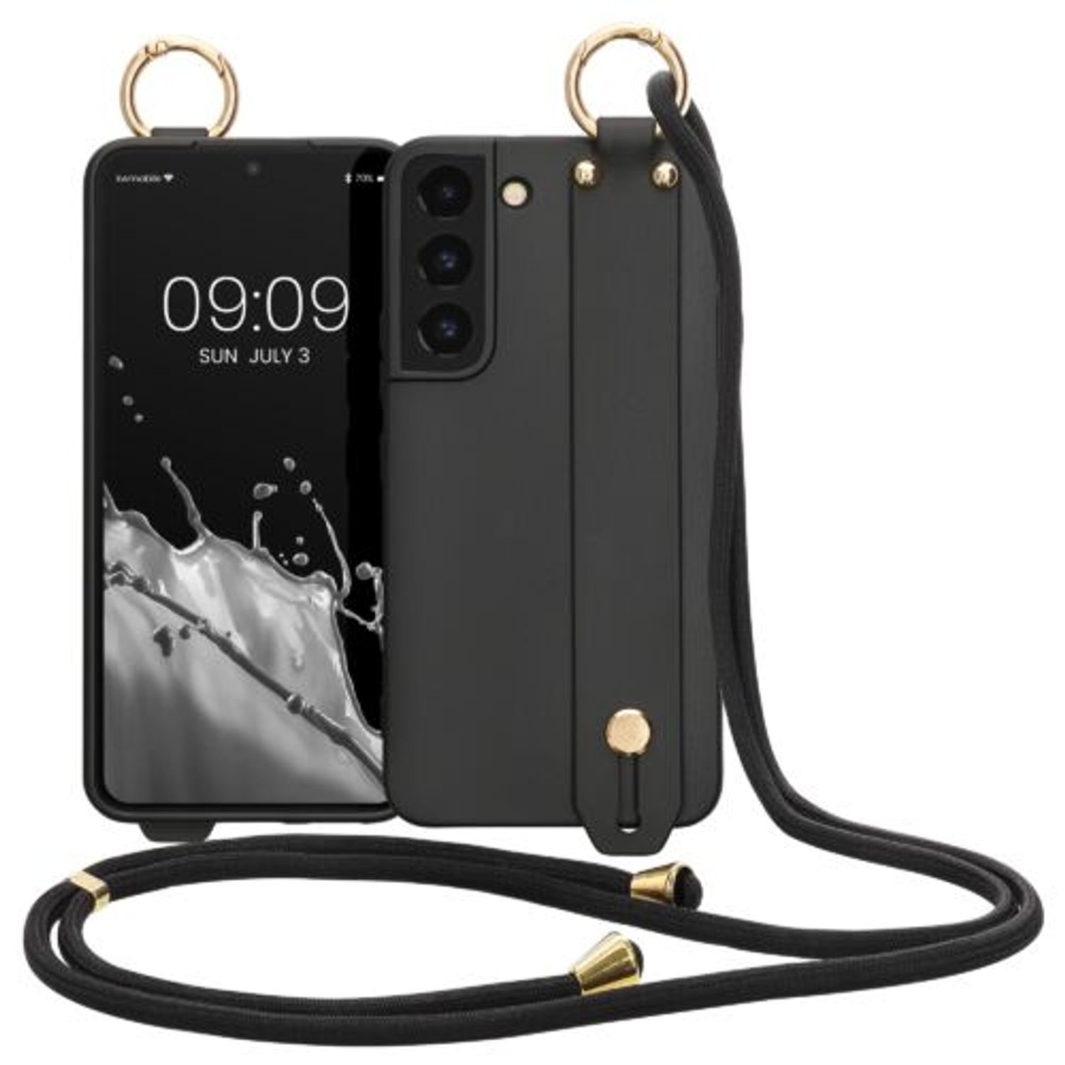 Husa Kwmobile pentru Samsung Galaxy S22, Silicon, Negru, 58492.01 fotografia produsului