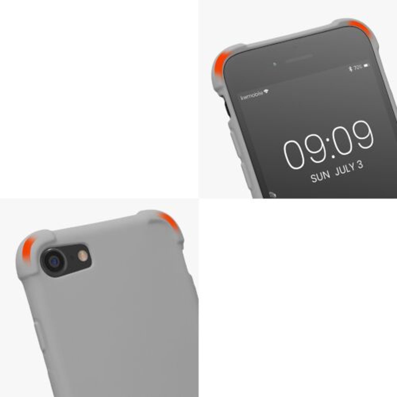 Husa Kwmobile pentru Apple iPhone 8/iPhone 7/iPhone SE 2, Silicon, Gri, 49920.43 fotografia produsului View 8 L